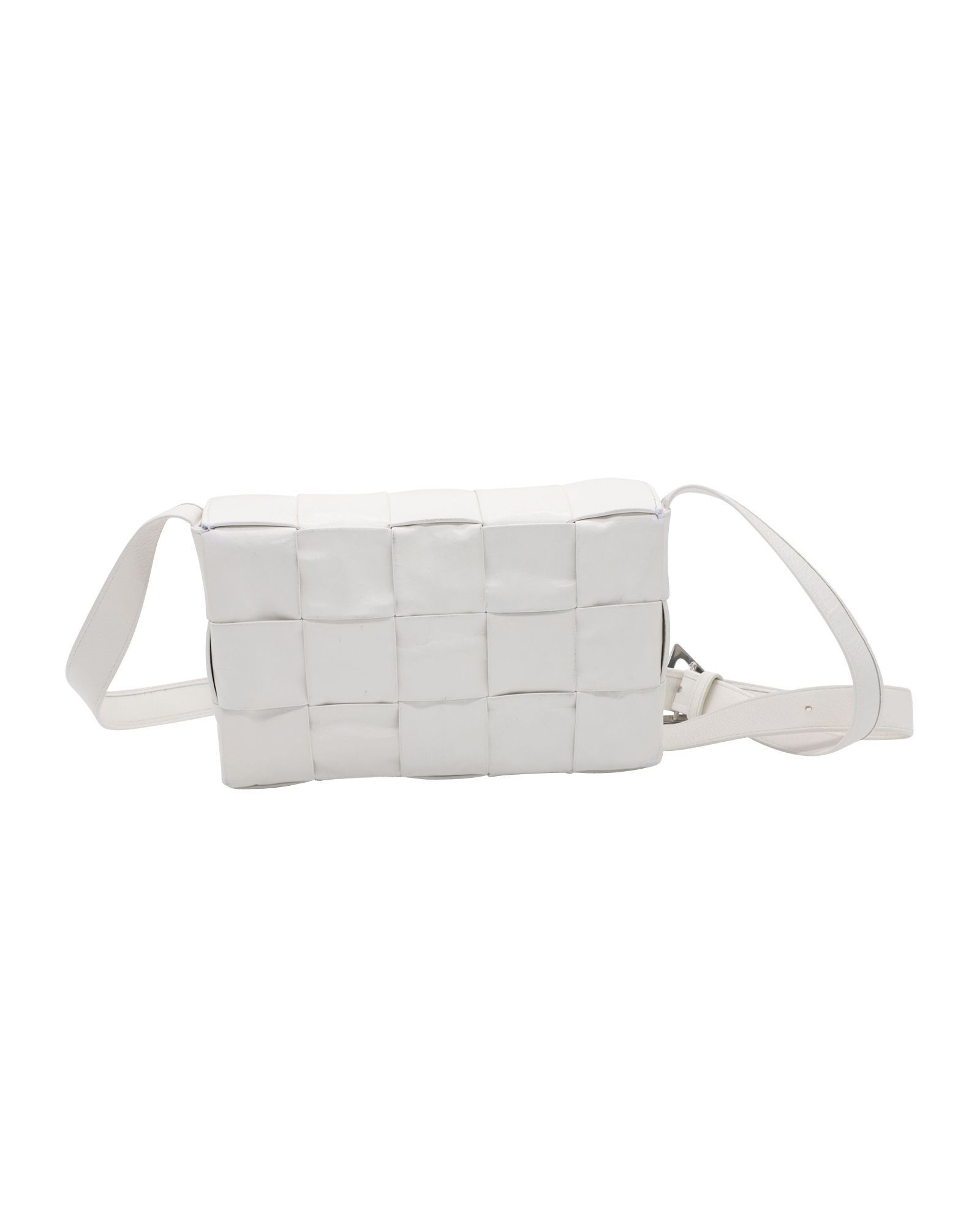 Bottega Veneta Bottega Veneta Cassette Bag in White Calfskin Leather Size ONE SIZE - 2 Thumbnail