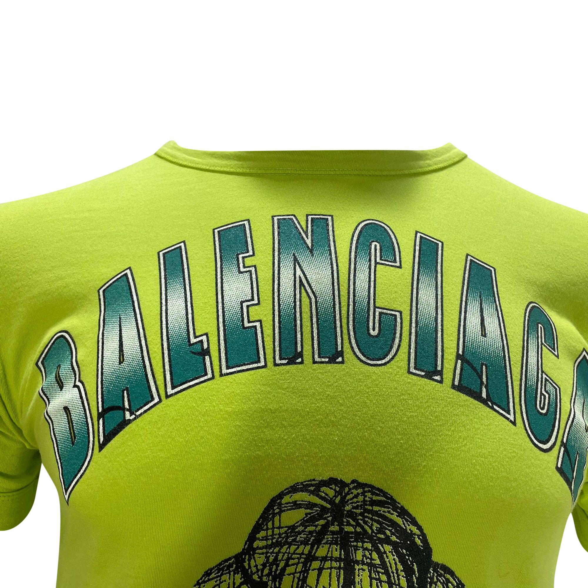 Balenciaga Balenciaga Parfums Graphic Print Crewneck T-Shirt in Green Size S / US 4 / IT 40 - 3 Thumbnail