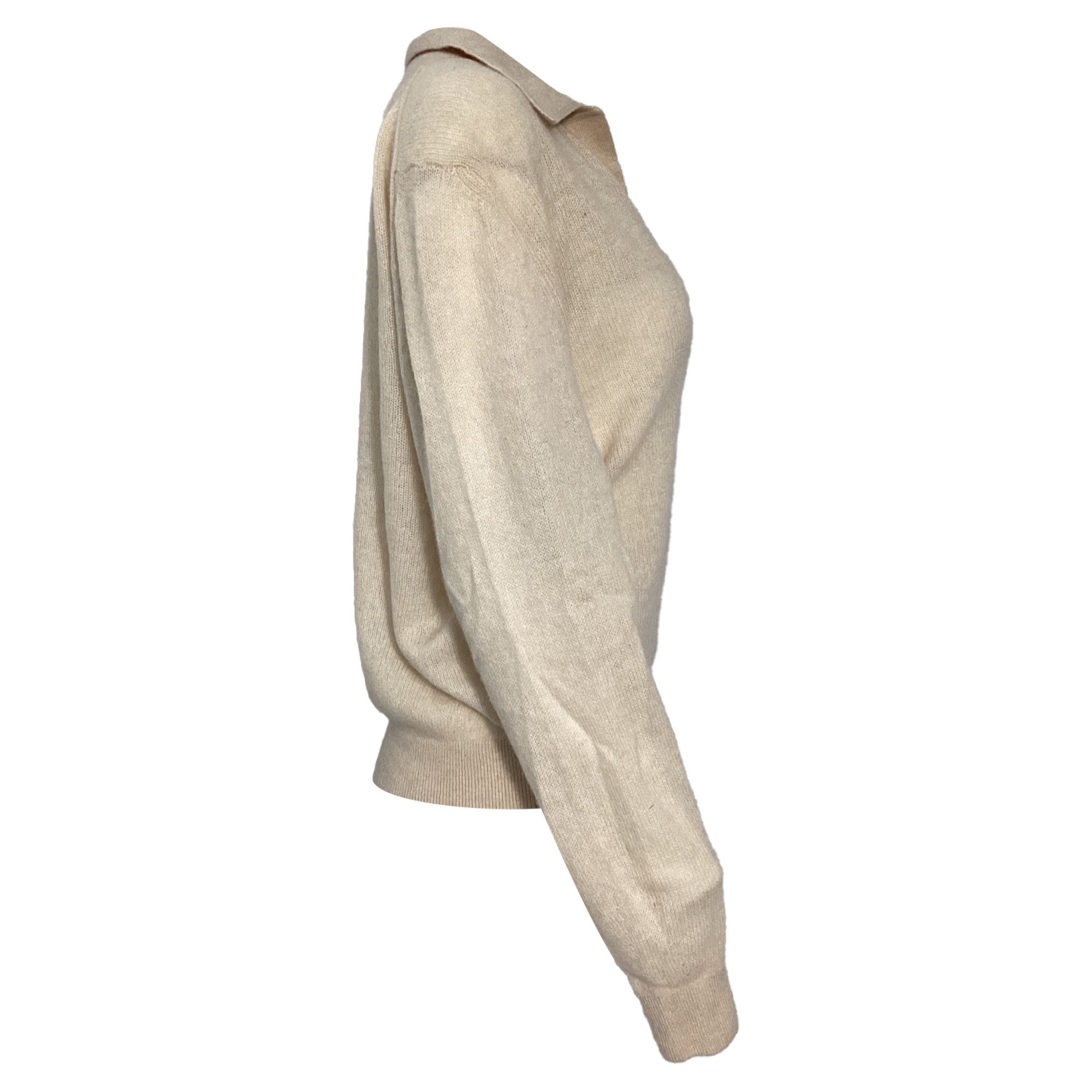 KHAITE Khaite Jo Sweater in Cream Cashmere Size XS / US 0-2 / IT 36-38 - 3 Thumbnail