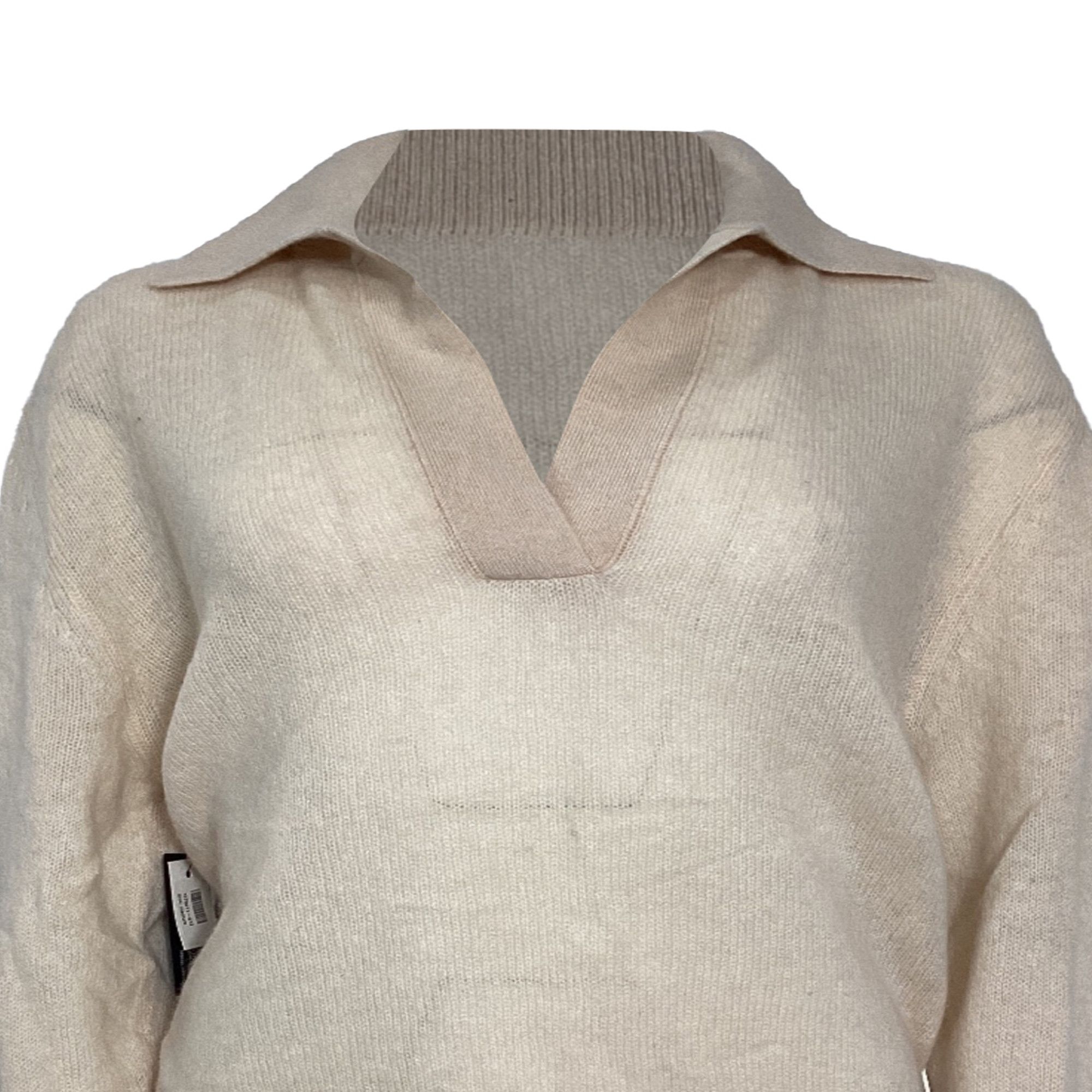 KHAITE Khaite Jo Sweater in Cream Cashmere Size XS / US 0-2 / IT 36-38 - 2 Thumbnail