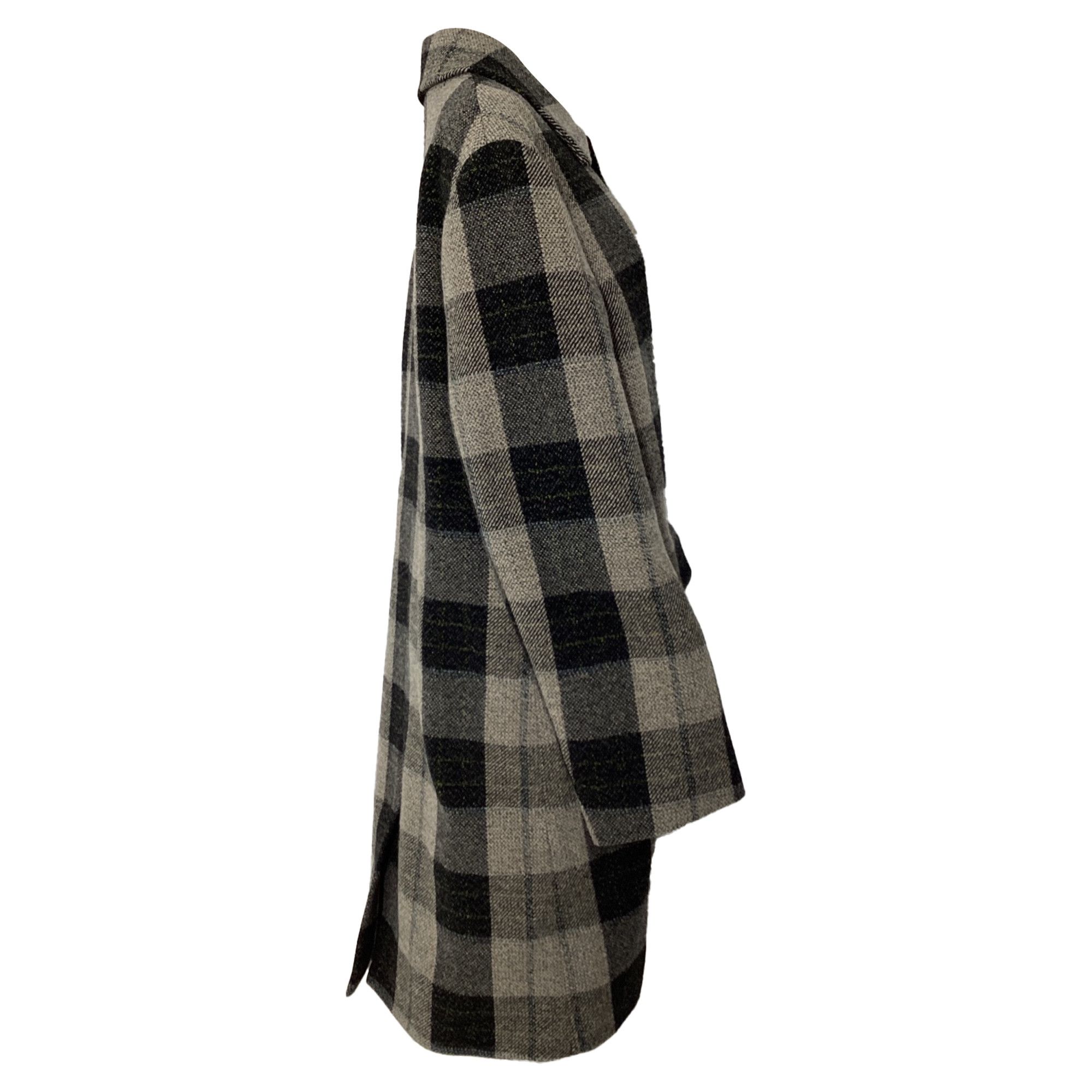 Acne Studios Acne Studios Check Coat in Grey Wool Size M / US 6-8 / IT 42-44 - 2 Thumbnail