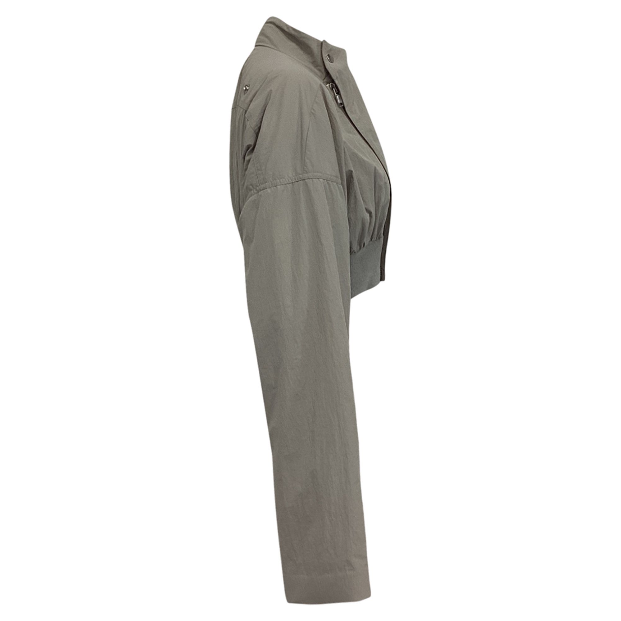 Rick Owens Rick Owens Hollywood Cropped Flight Jacket in Grey Polyamid Size XXS / US 00 / IT 34 - 3 Thumbnail