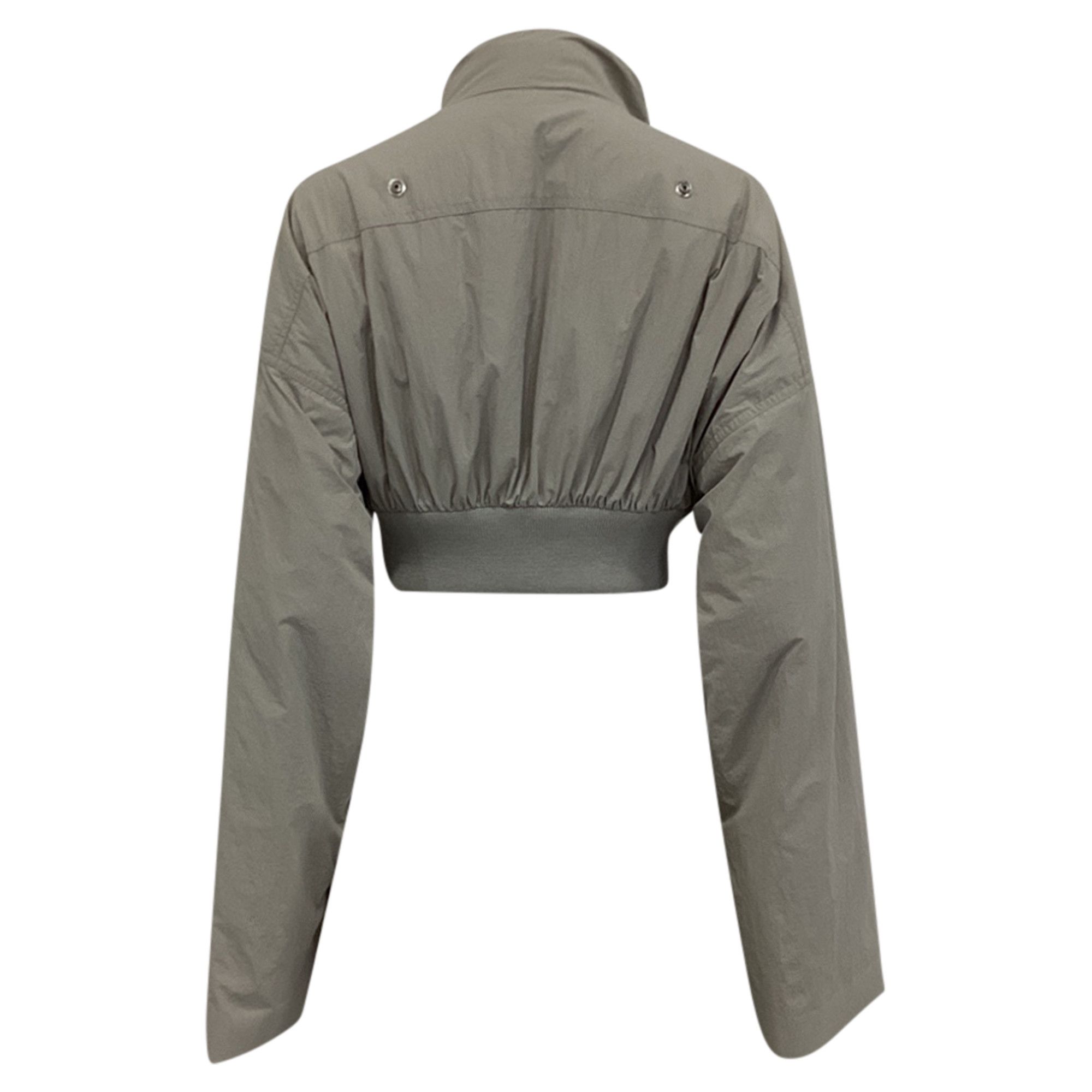 Rick Owens Rick Owens Hollywood Cropped Flight Jacket in Grey Polyamid Size XXS / US 00 / IT 34 - 4 Thumbnail