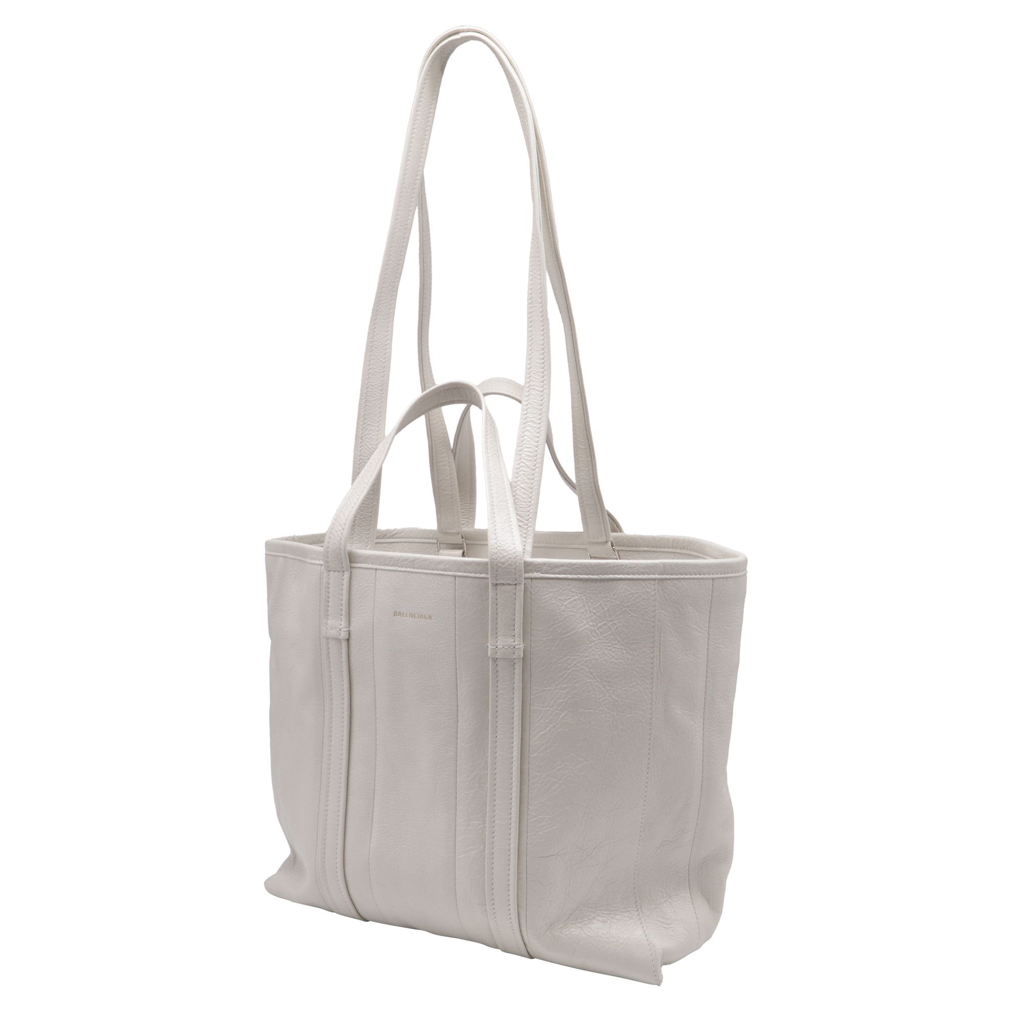 Balenciaga Balenciaga Barbes East West Shopper in White Leather Size ONE SIZE - 2 Thumbnail