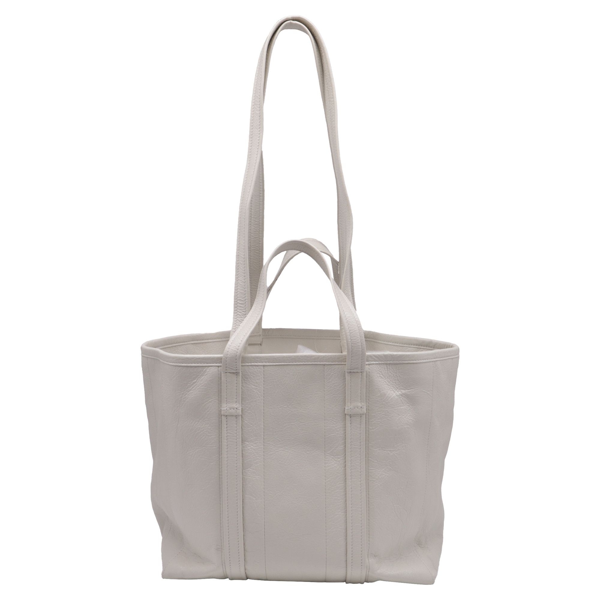 Balenciaga Balenciaga Barbes East West Shopper in White Leather Size ONE SIZE - 4 Thumbnail