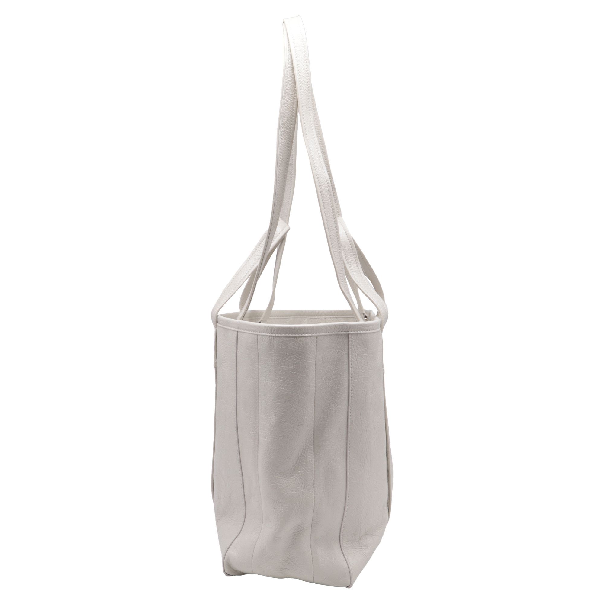 Balenciaga Balenciaga Barbes East West Shopper in White Leather Size ONE SIZE - 3 Thumbnail