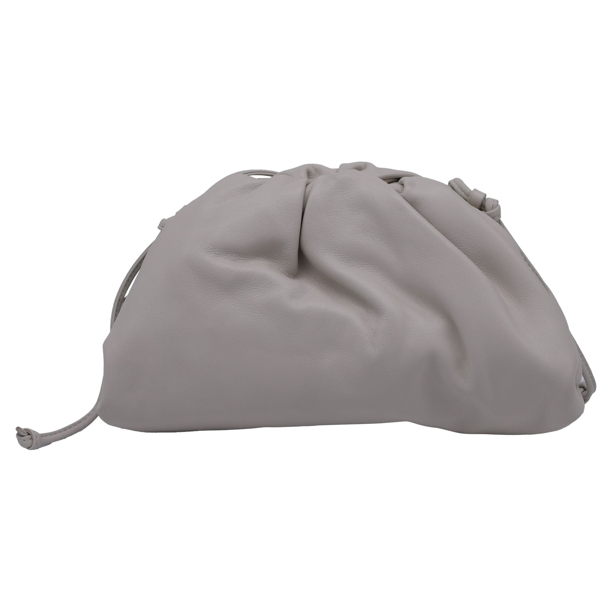 Bottega Veneta Bottega Veneta Mini Pouch Bag in Light Grey Calf Leather Size ONE SIZE - 3 Thumbnail