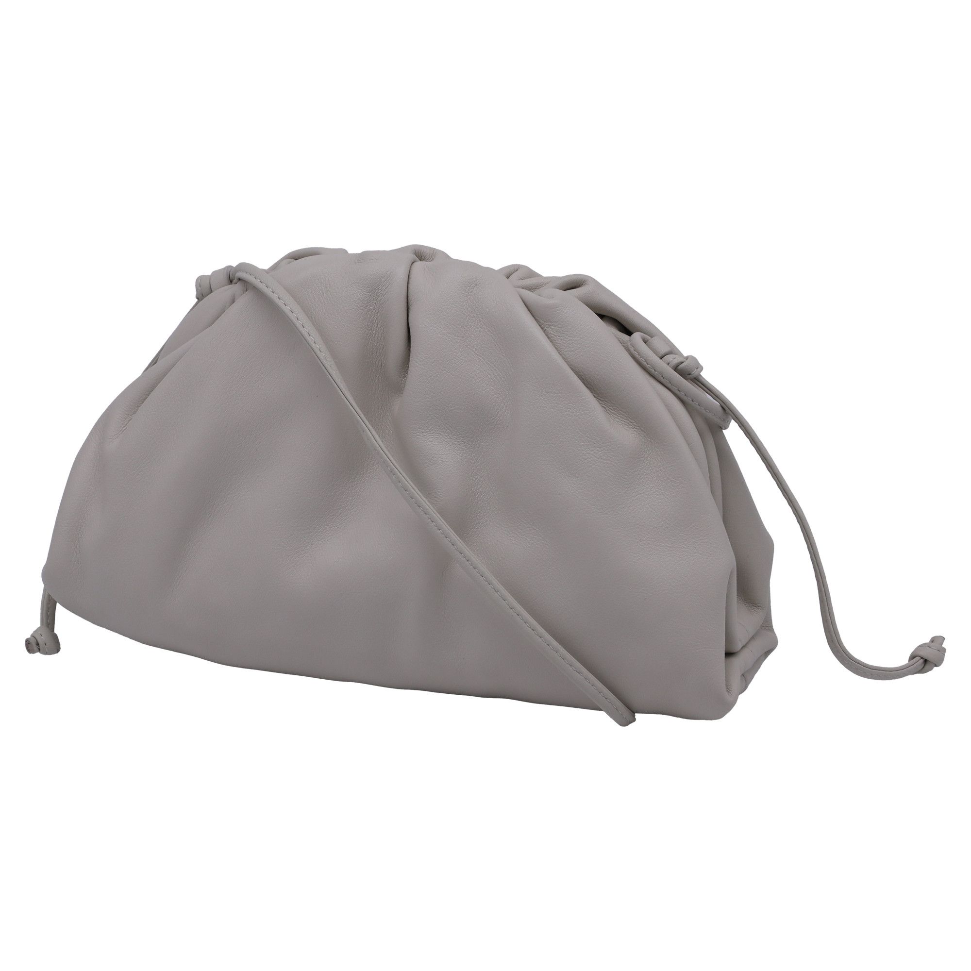 Bottega Veneta Bottega Veneta Mini Pouch Bag in Light Grey Calf Leather Size ONE SIZE - 2 Thumbnail