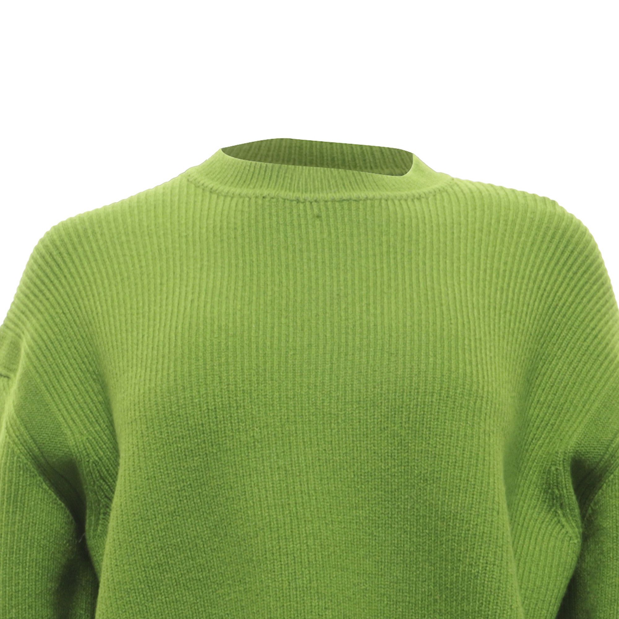 Bottega Veneta Bottega Veneta English Ribbed-Knit Sweater in Olive Cashmer Size XS / US 0-2 / IT 36-38 - 2 Thumbnail