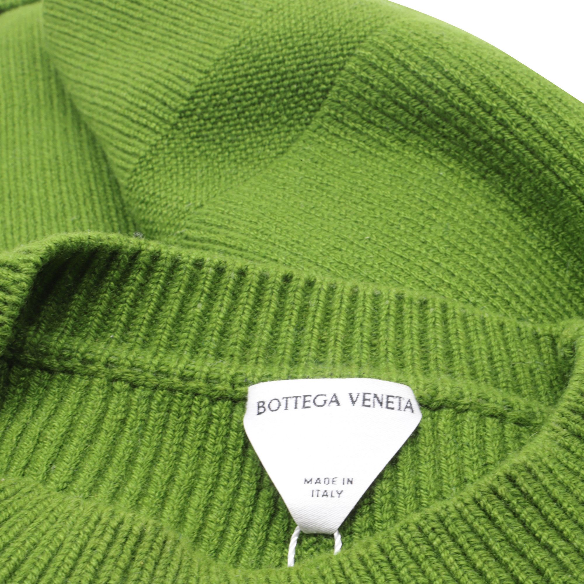 Bottega Veneta Bottega Veneta English Ribbed-Knit Sweater in Olive Cashmer Size XS / US 0-2 / IT 36-38 - 5 Thumbnail