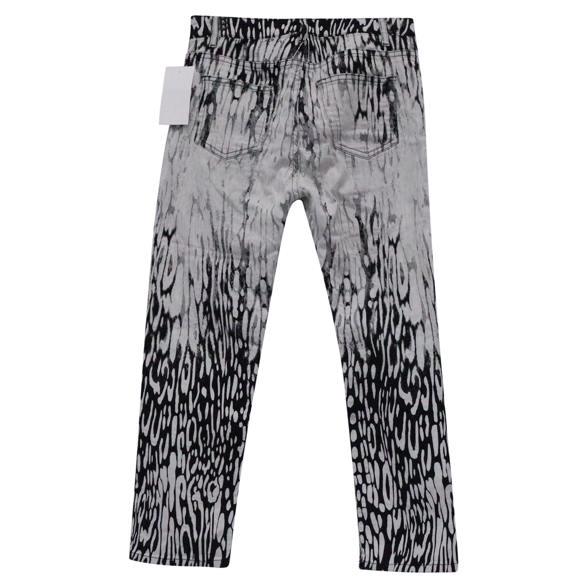 Acne Studios Acne Studios Printed Straight-Leg Jeans in Black and White Size 26" / US 2 / IT 38 - 2 Thumbnail