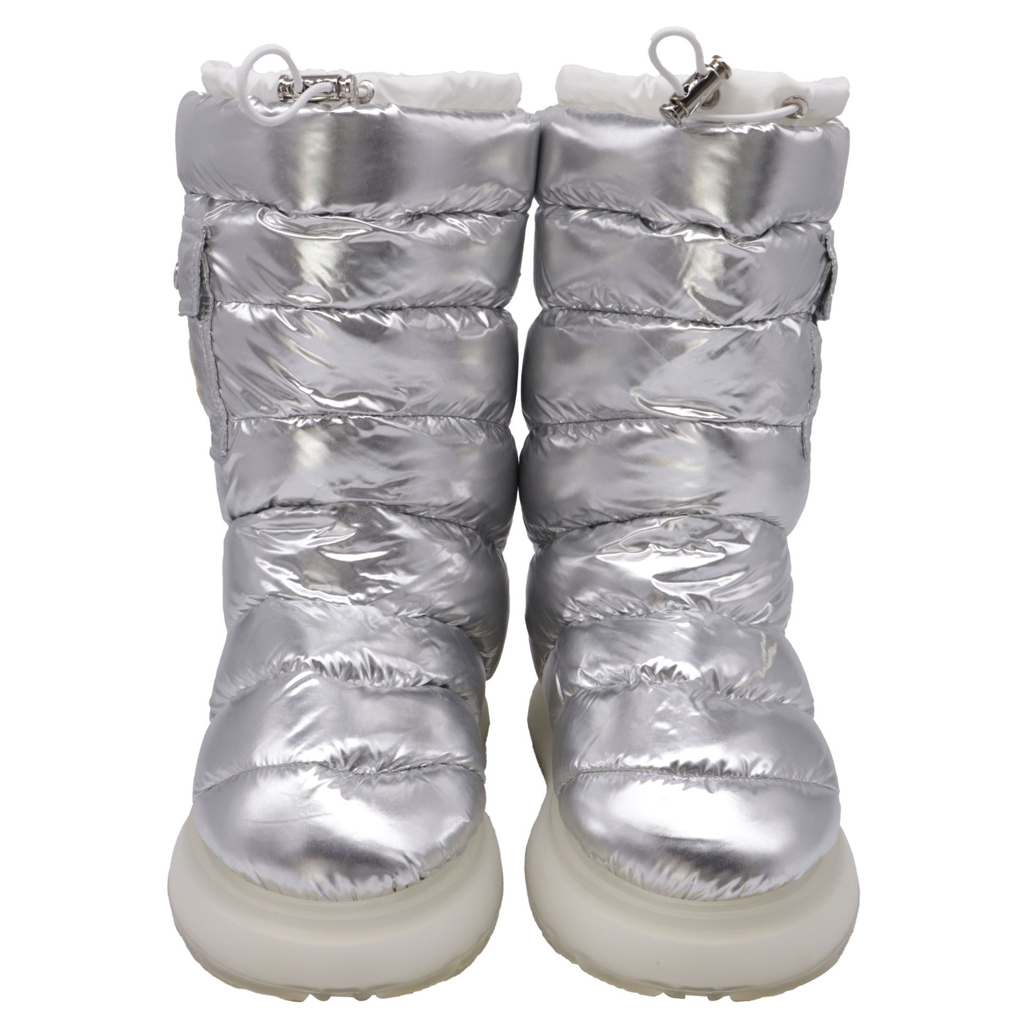Moncler Moncler Gaia Padded Snow Mid-Calf Boots in Metallic Silver Size US 10 / IT 40 - 2 Thumbnail
