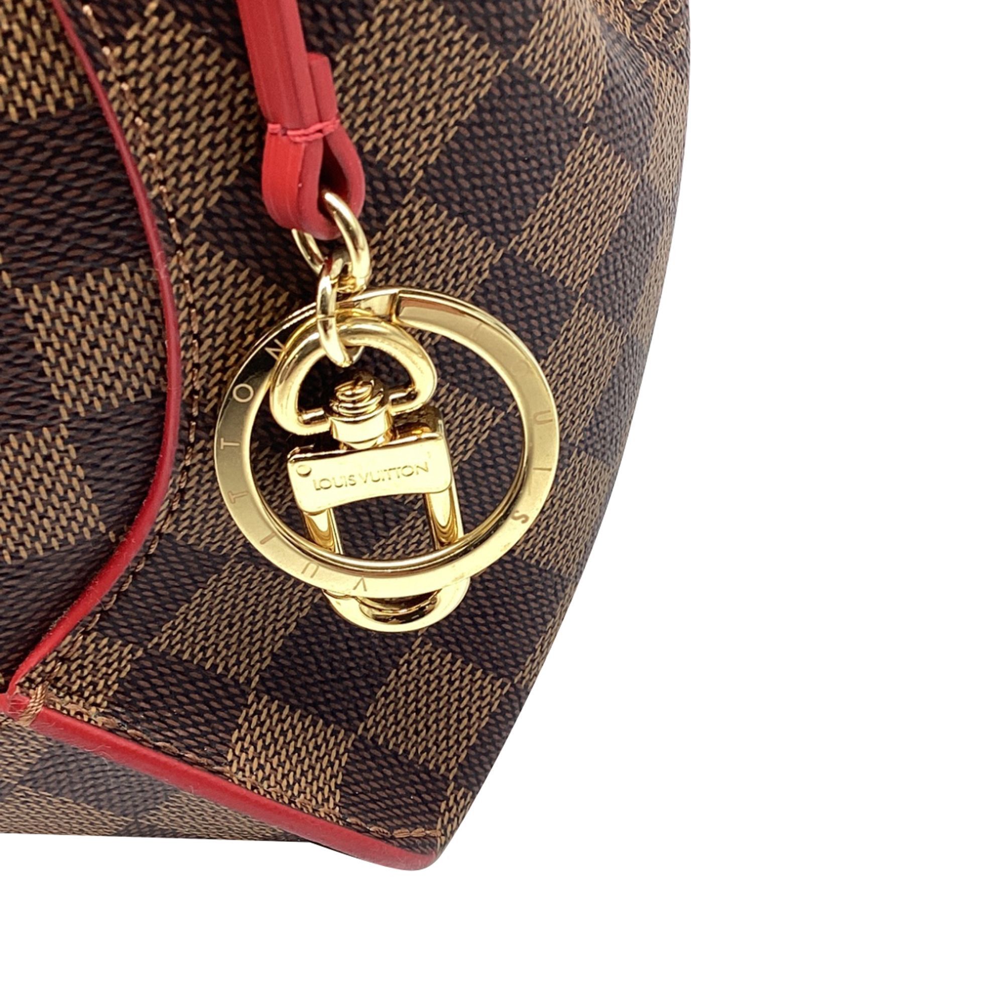 Louis Vuitton Louis Vuitton Caissa Damier Hobo Bag in Brown Coated Canvas Size ONE SIZE - 5 Thumbnail