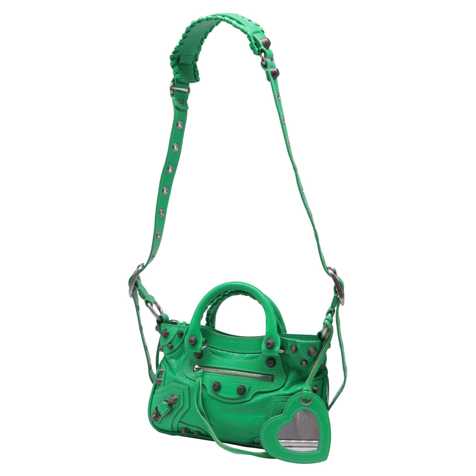 Balenciaga Balenciaga Small Neo Cagole Tote in Green Leather Size ONE SIZE - 2 Thumbnail