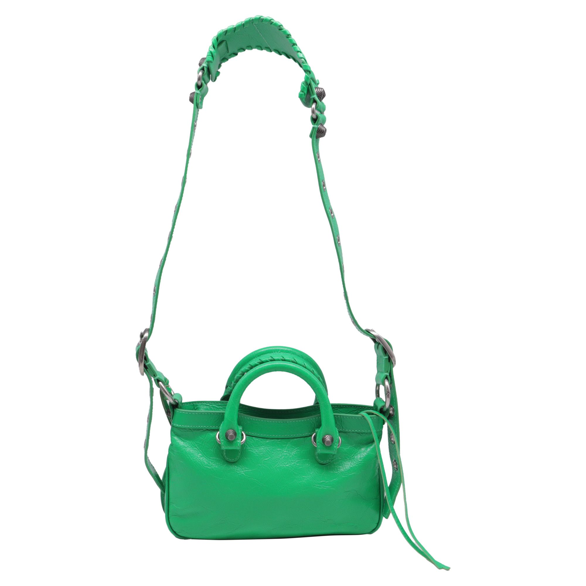 Balenciaga Balenciaga Small Neo Cagole Tote in Green Leather Size ONE SIZE - 4 Thumbnail