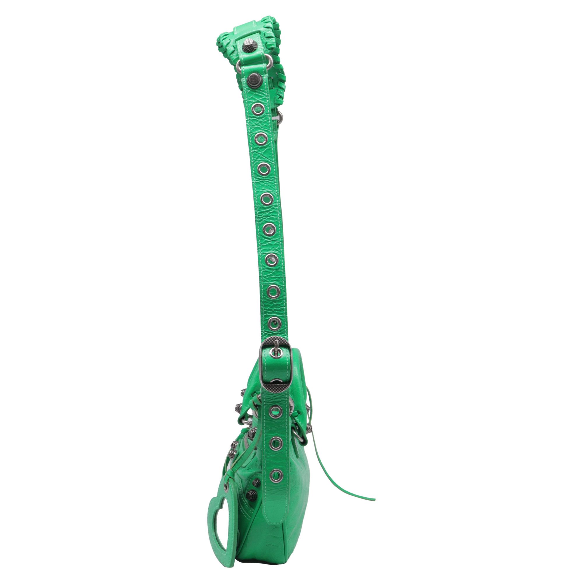 Balenciaga Balenciaga Small Neo Cagole Tote in Green Leather Size ONE SIZE - 3 Thumbnail