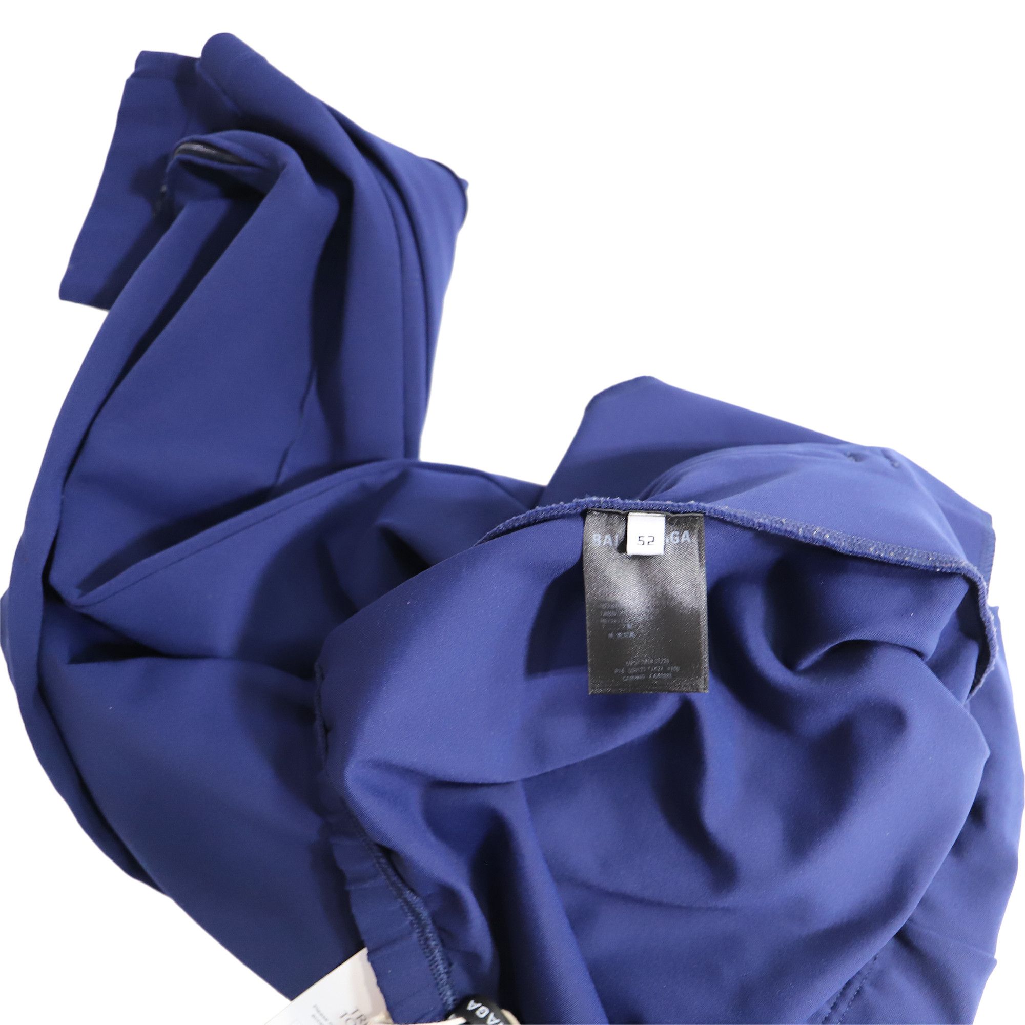 Balenciaga Balenciaga Gartered Slim-Fit Trousers in Navy Blue Polyeste Size 30" / US 8 / IT 44 - 5 Thumbnail