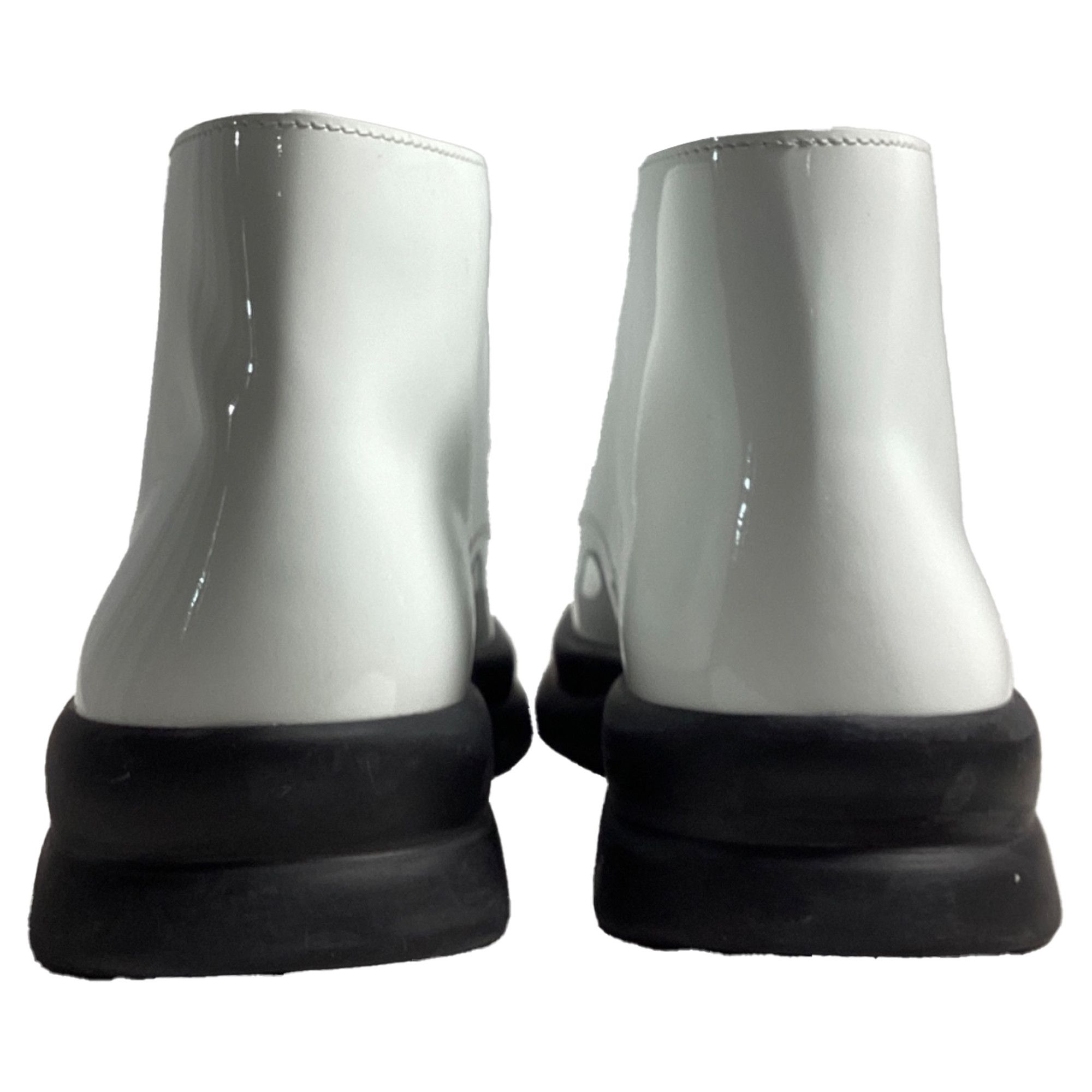 The Row The Row Town Lace-Up Ankle Boots in White Patent Leather Size US 6.5 / IT 36.5 - 4 Thumbnail