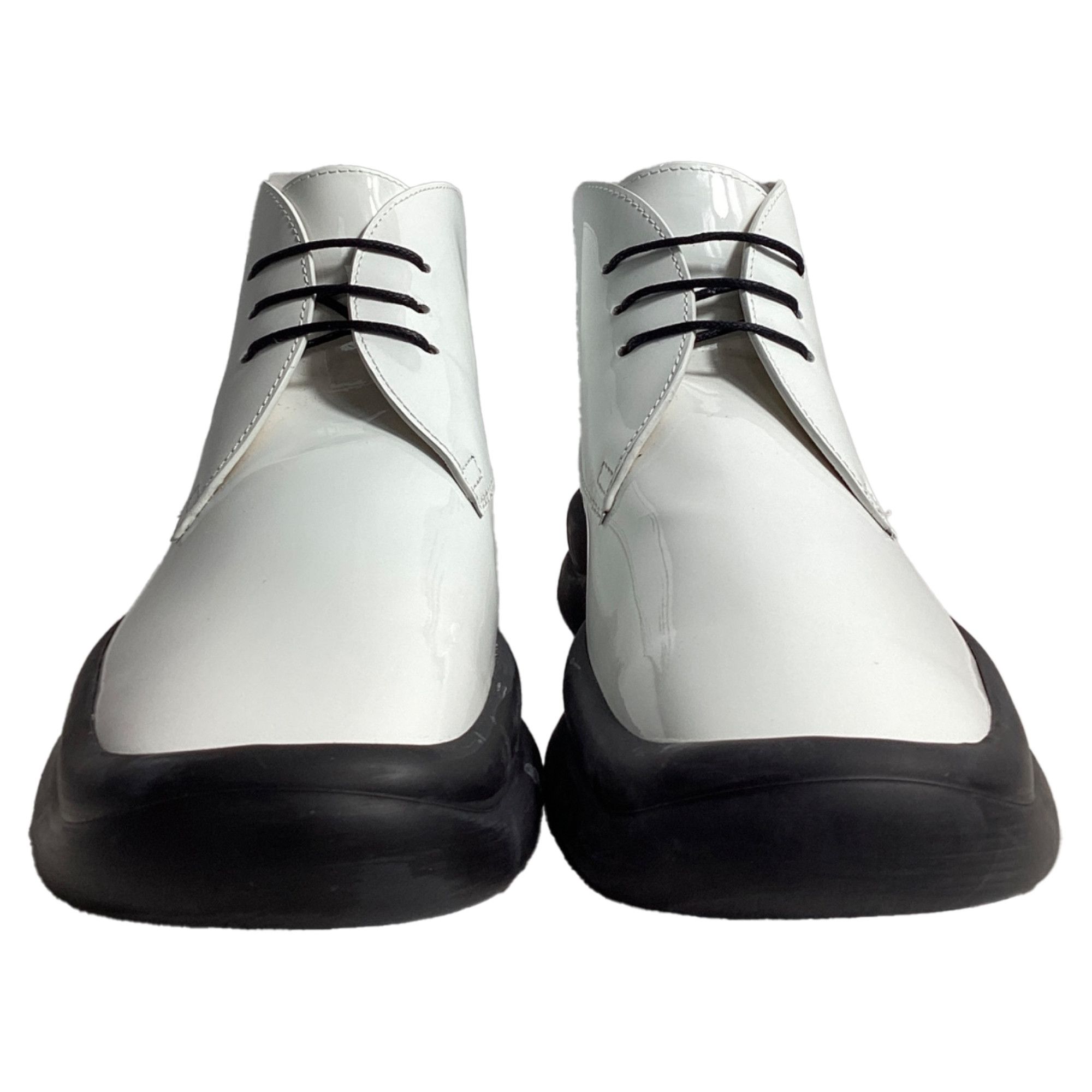 The Row The Row Town Lace-Up Ankle Boots in White Patent Leather Size US 6.5 / IT 36.5 - 2 Thumbnail