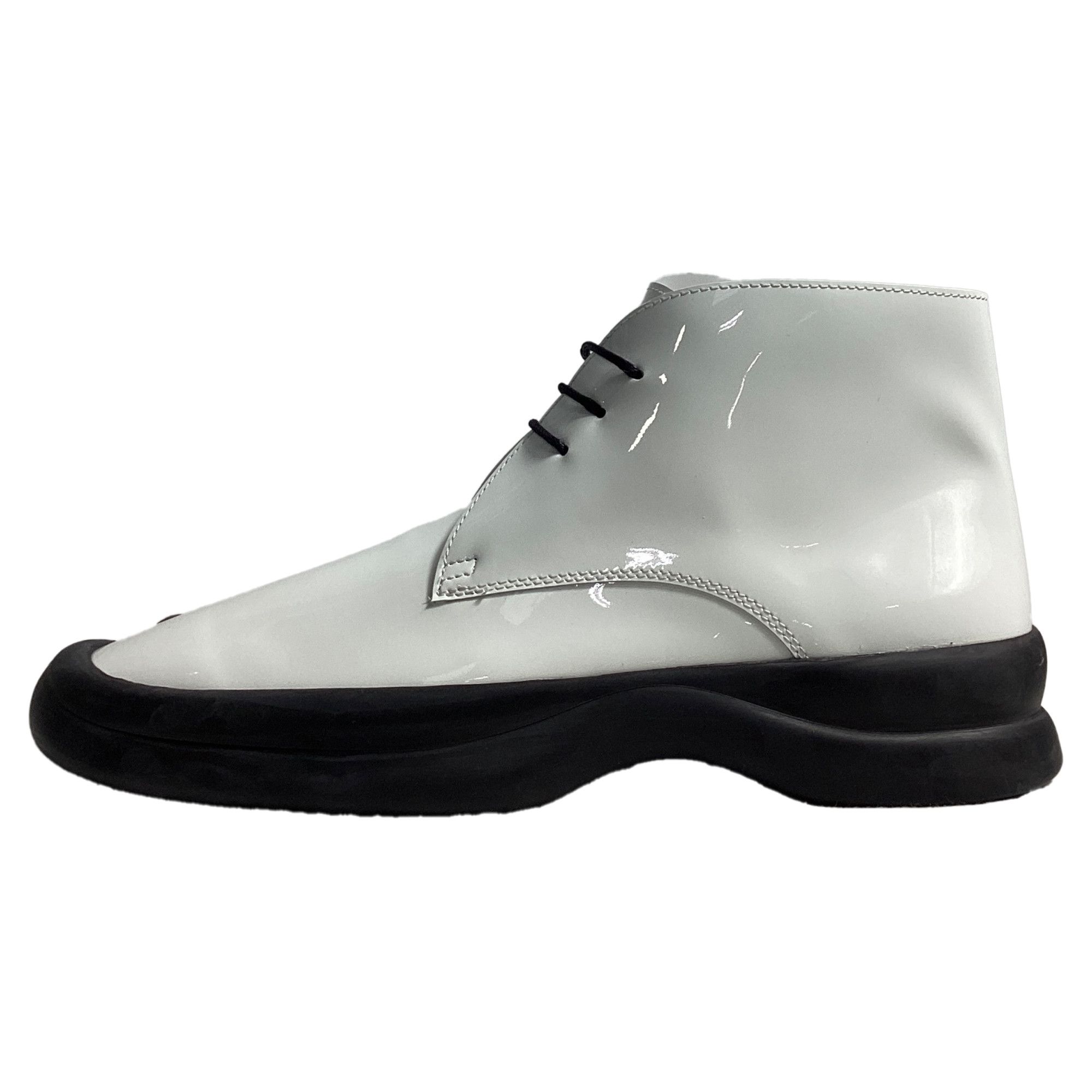 The Row The Row Town Lace-Up Ankle Boots in White Patent Leather Size US 6.5 / IT 36.5 - 3 Thumbnail