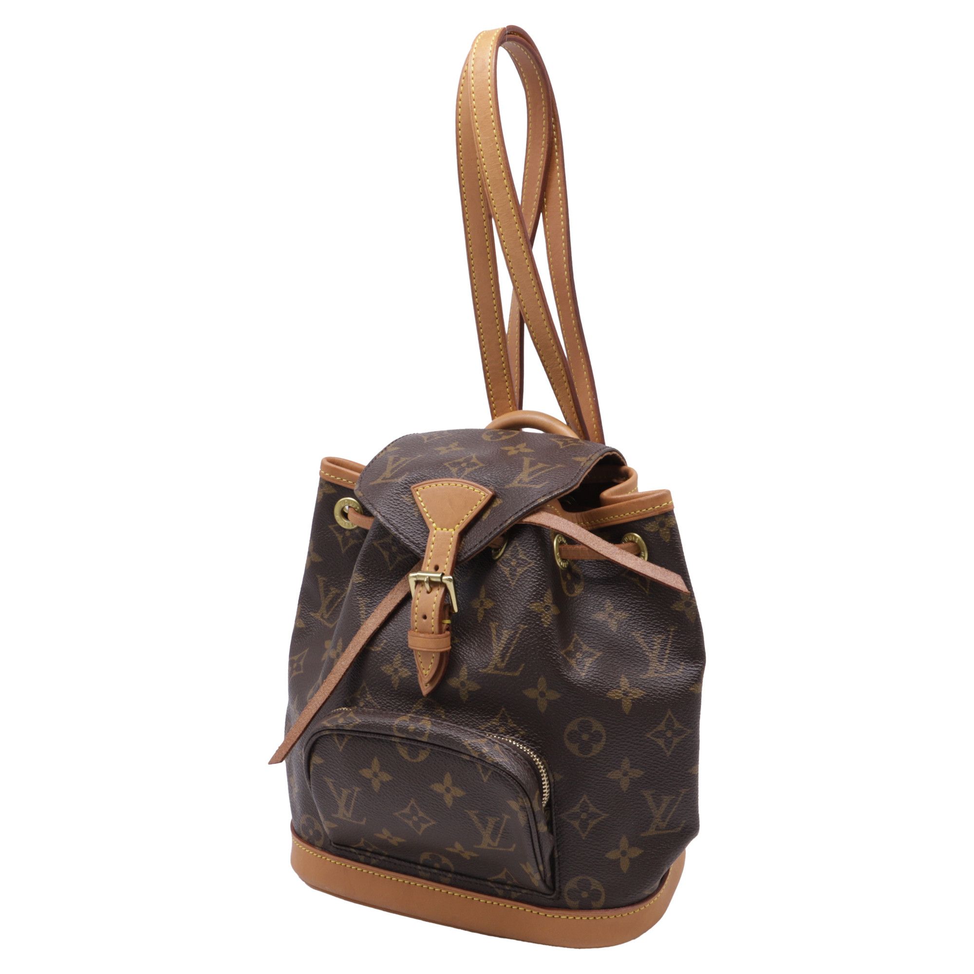 Louis Vuitton Louis Vuitton Montsouris Mini Backpack in Brown Coated Canva Size ONE SIZE - 2 Thumbnail
