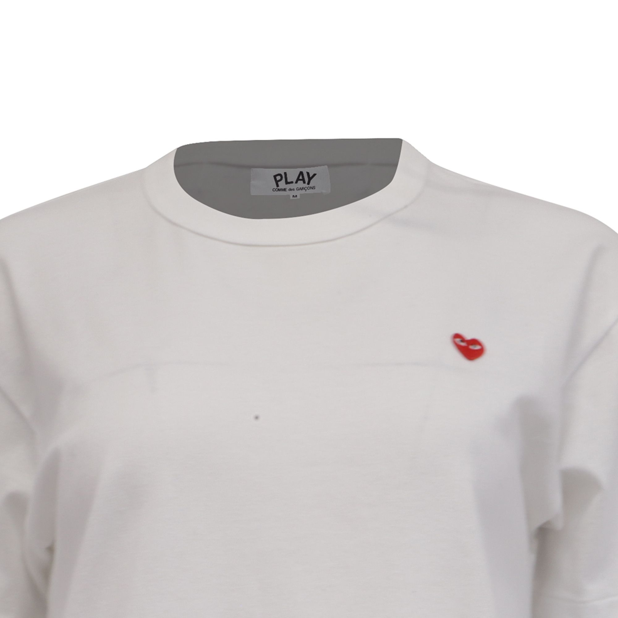 Comme des Garcons Comme Des Garçons Play Mini Heart Patch T-Shirt in White Co Size S / US 4 / IT 40 - 2 Thumbnail