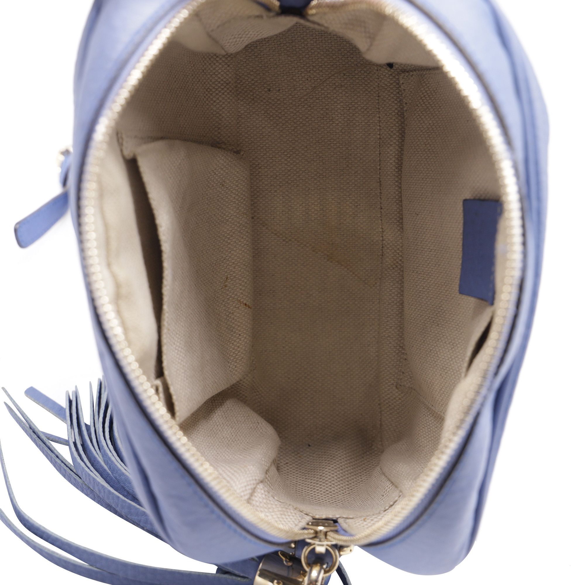 Gucci Gucci Soho Disco Shoulder Bag in Blue Grained Calf Leather Size ONE SIZE - 4 Thumbnail