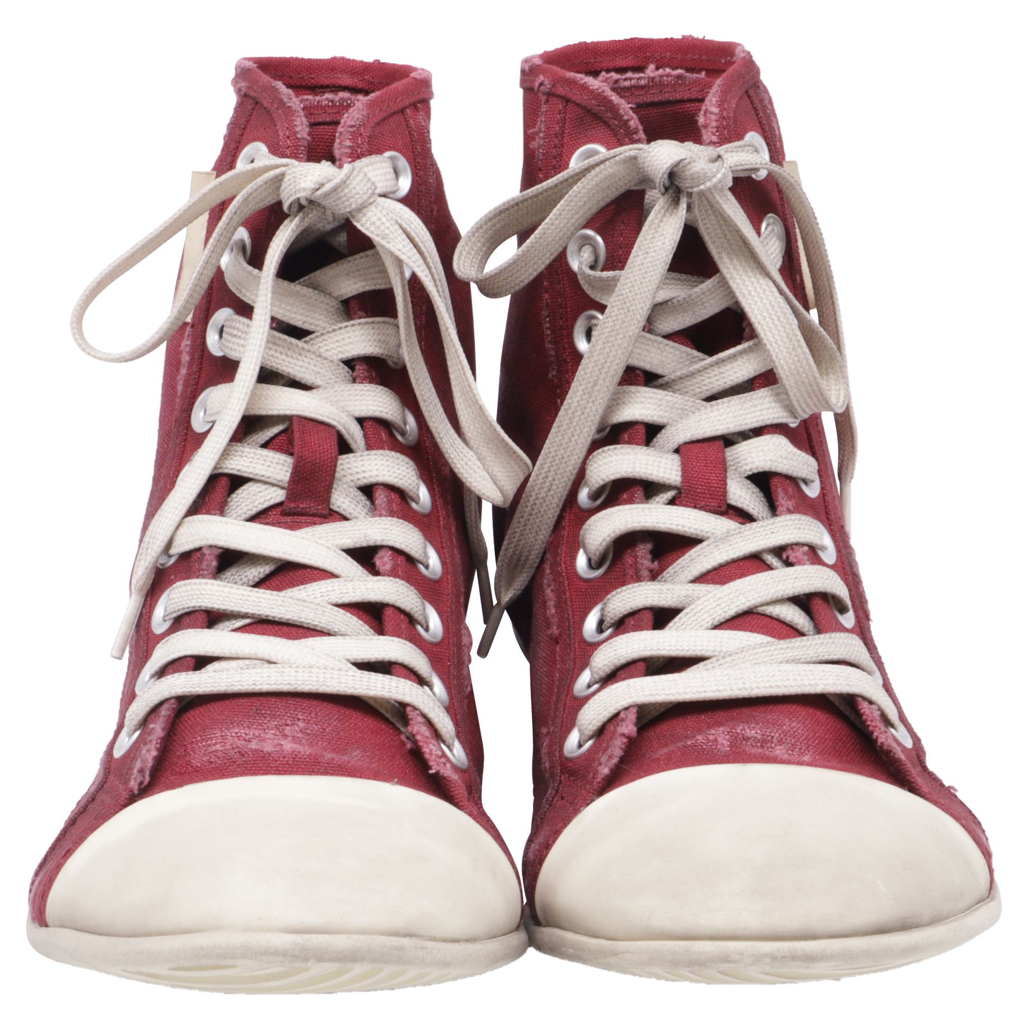 Balenciaga Balenciaga Paris Ultra Thin Sneakers in Burgundy Canvas Size US 8 / IT 38 - 2 Thumbnail