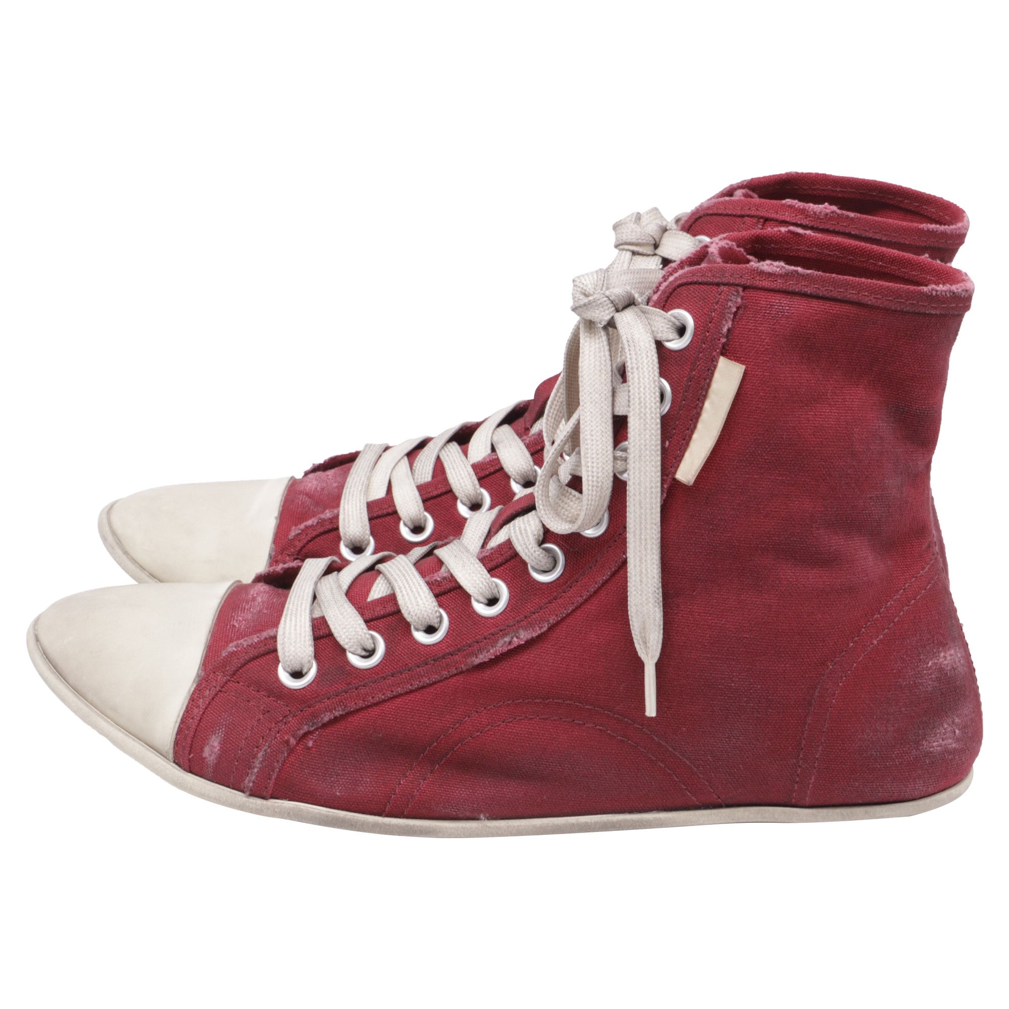 Balenciaga Balenciaga Paris Ultra Thin Sneakers in Burgundy Canvas Size US 8 / IT 38 - 4 Thumbnail