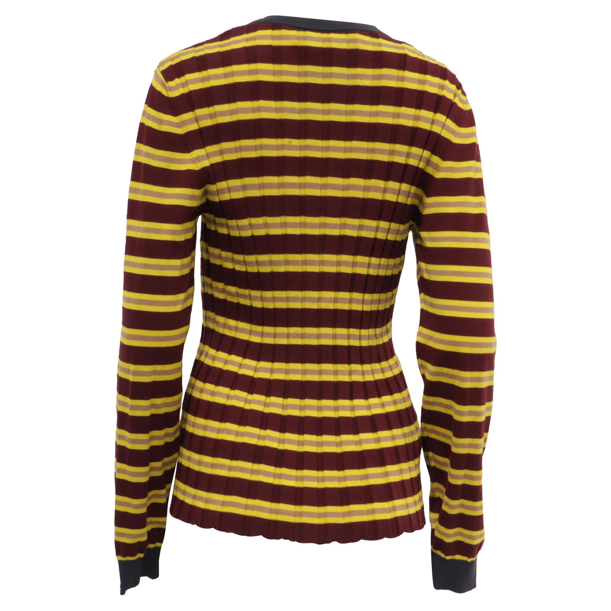Marni Marni Striped Ribbed-Knit Sweater in Multicolor Cotton Size XS / US 0-2 / IT 36-38 - 4 Thumbnail