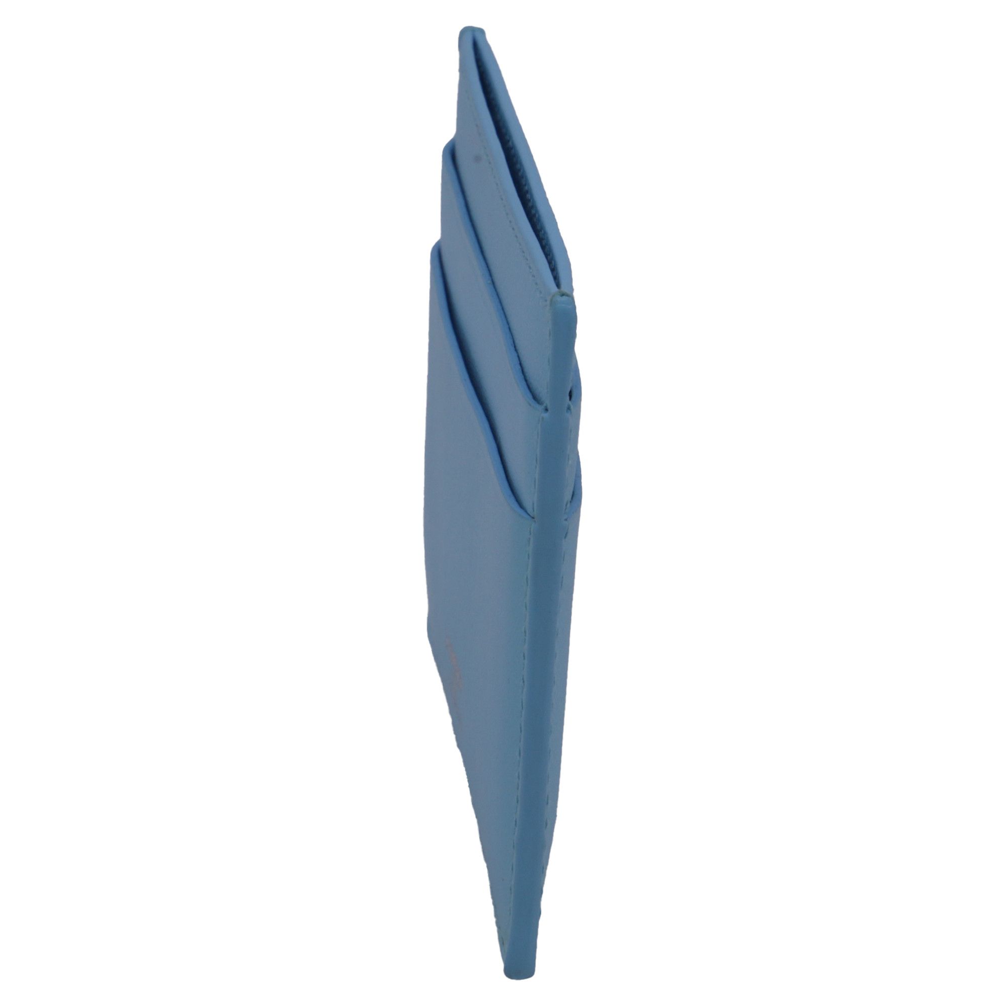 Balenciaga Balenciaga Logo Cardholder in Light Blue Leather Size ONE SIZE - 4 Thumbnail