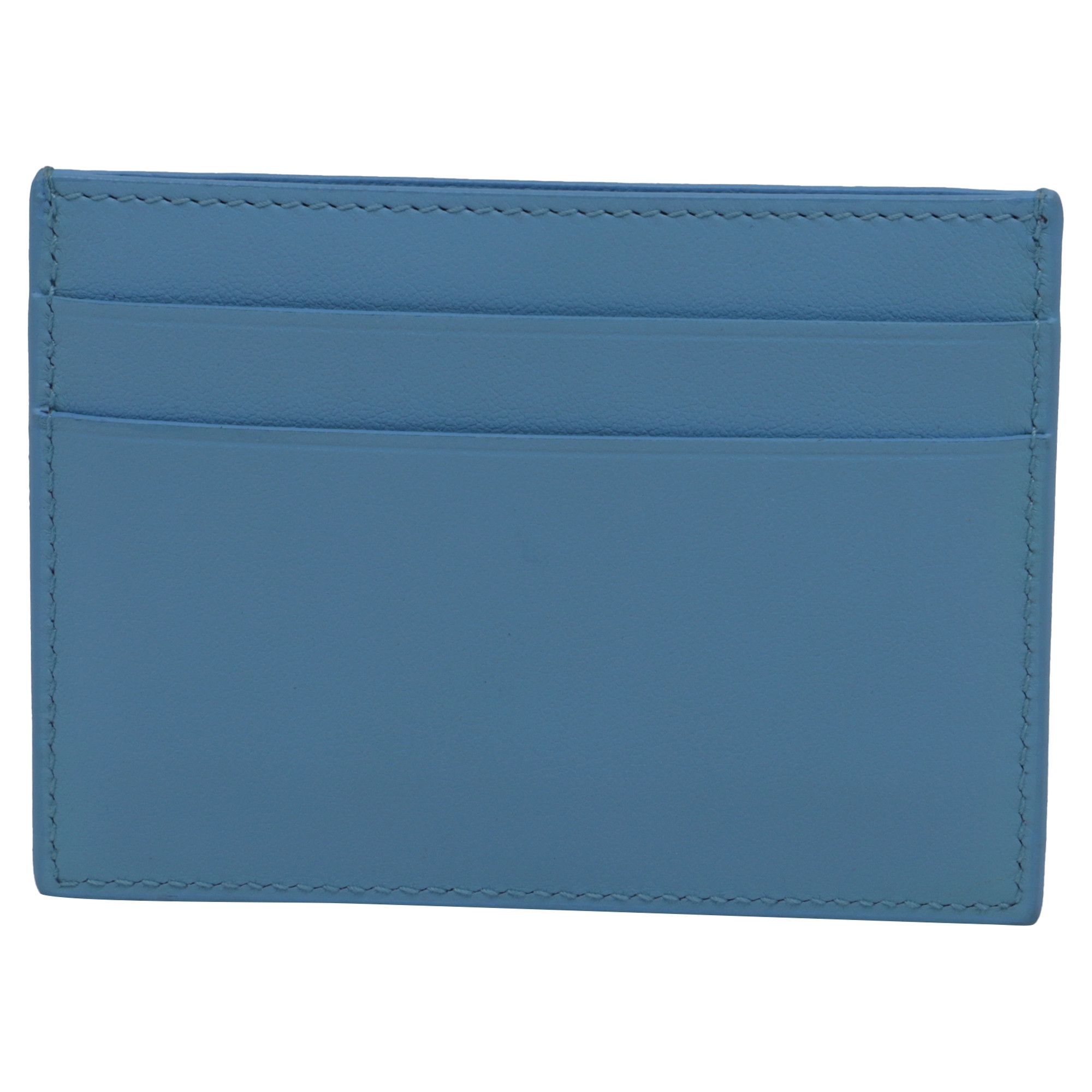 Balenciaga Balenciaga Logo Cardholder in Light Blue Leather Size ONE SIZE - 3 Thumbnail