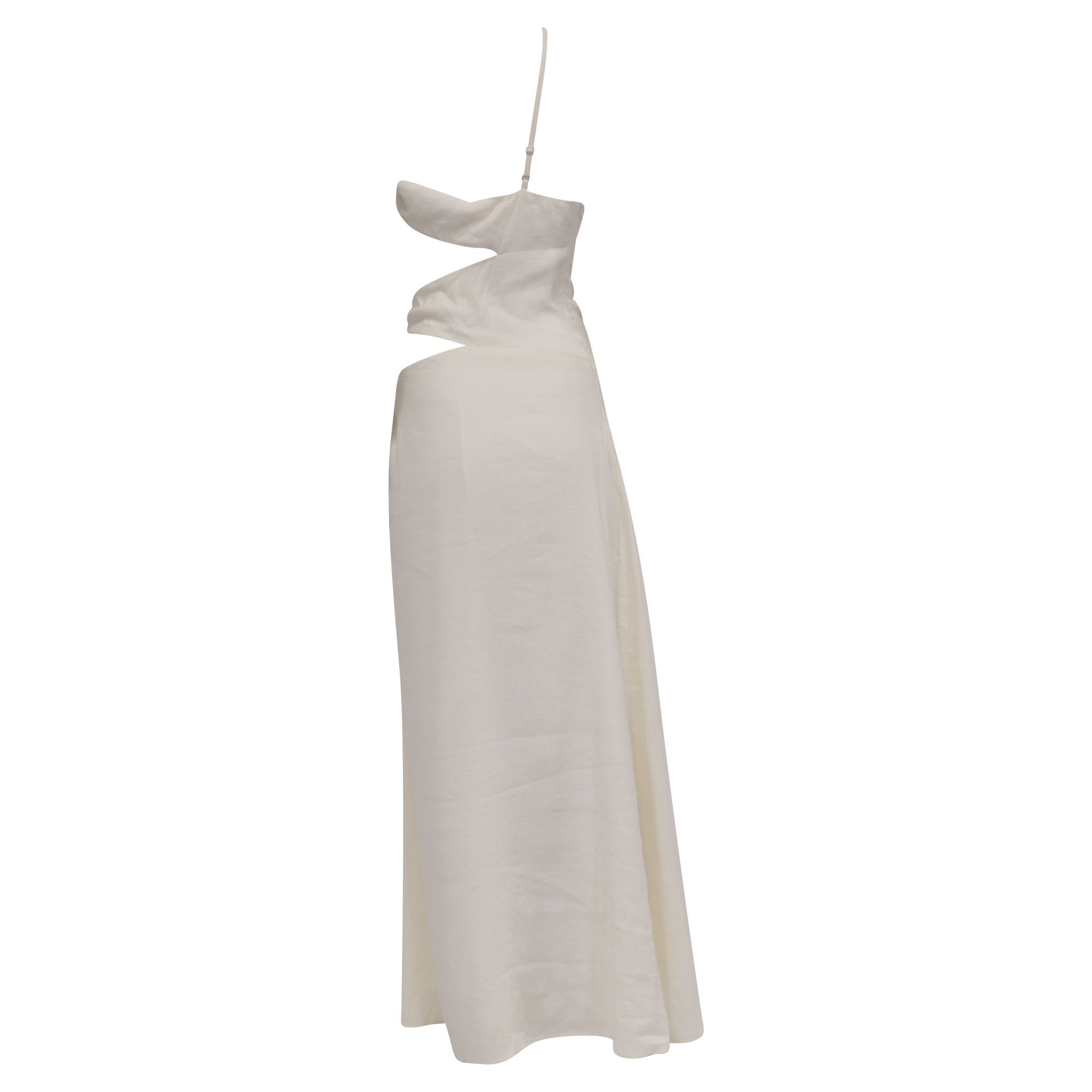 Cult Gaia Cult Gaia Cut-Out Side-Slit Halter Strap Maxi Dress in Whit Size S / US 4 / IT 40 - 4 Thumbnail