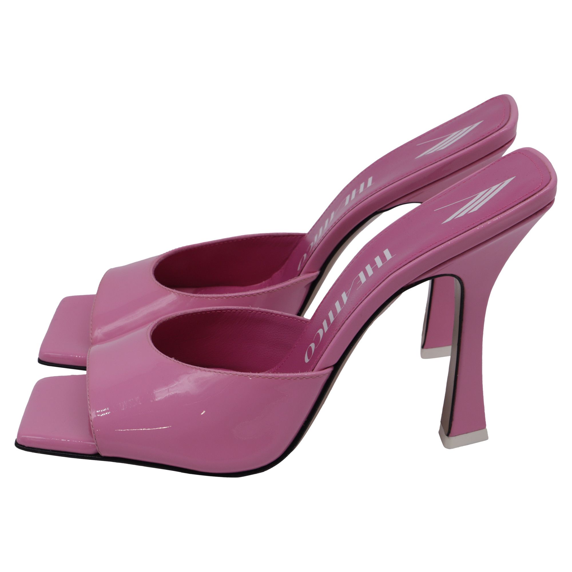 The Attico The Attico Anais Slide Sandals in Pink Patent Leather Size US 9 / IT 39 - 4 Thumbnail