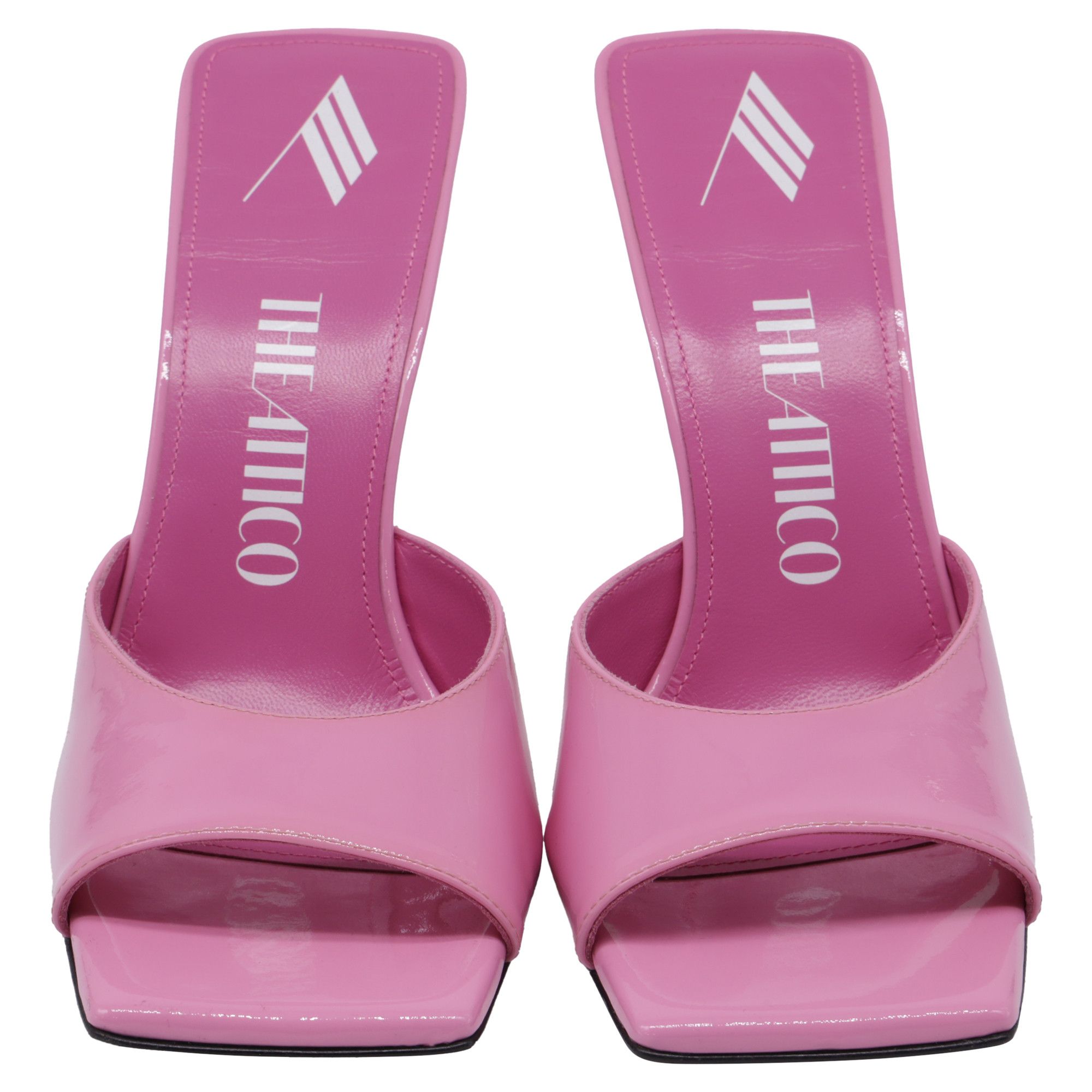 The Attico The Attico Anais Slide Sandals in Pink Patent Leather Size US 9 / IT 39 - 2 Thumbnail