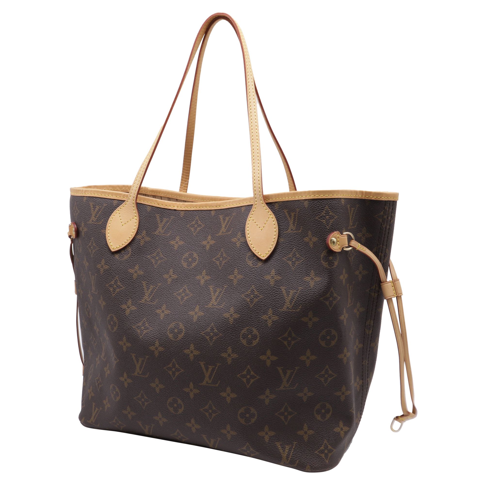 Louis Vuitton Louis Vuitton Neverfull MM Monogram Tote Bag in Brown Coated Size ONE SIZE - 3 Thumbnail