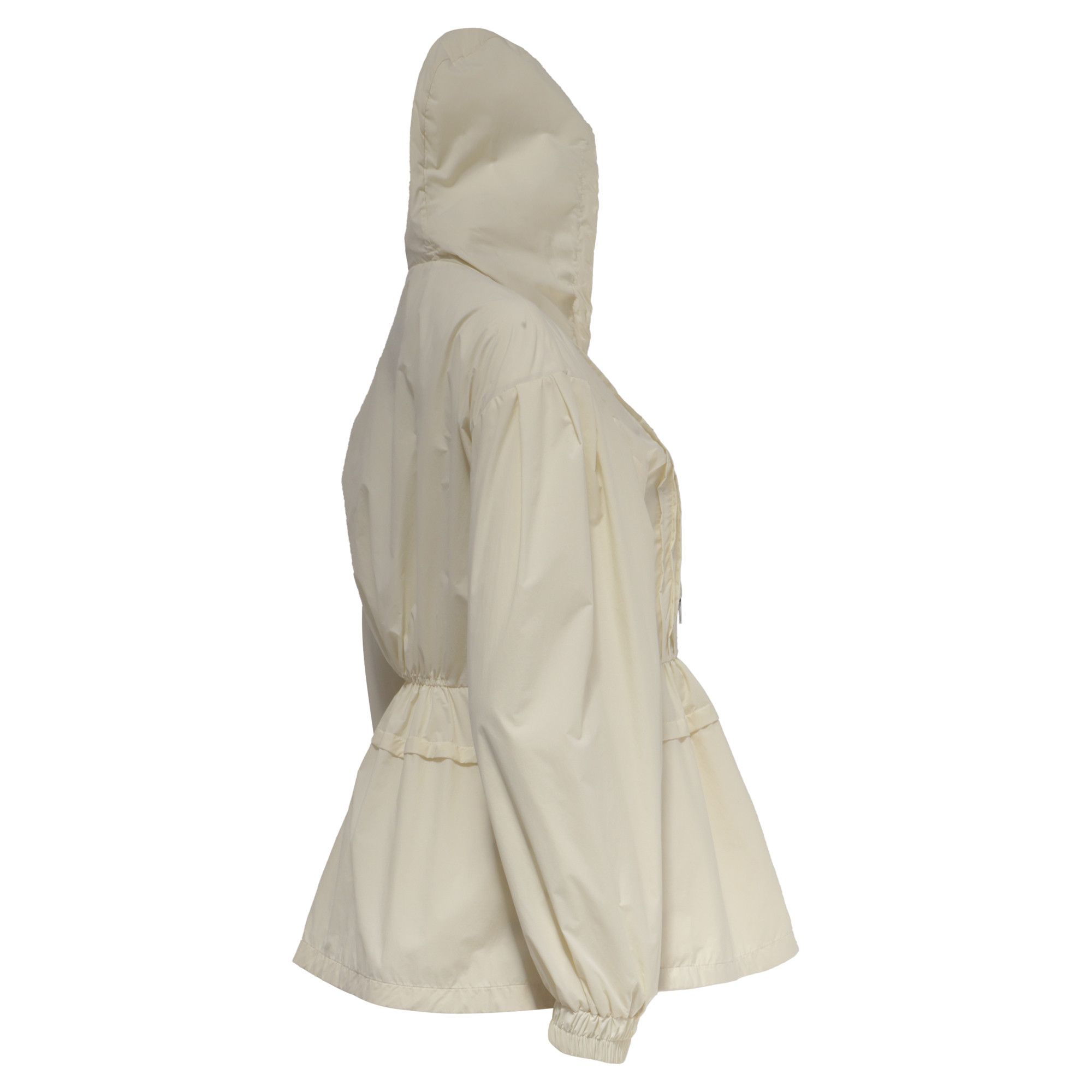 Moncler Moncler Vabre Pintuck Shell Jacket in Ivory Polyamide Size ONE SIZE - 3 Thumbnail