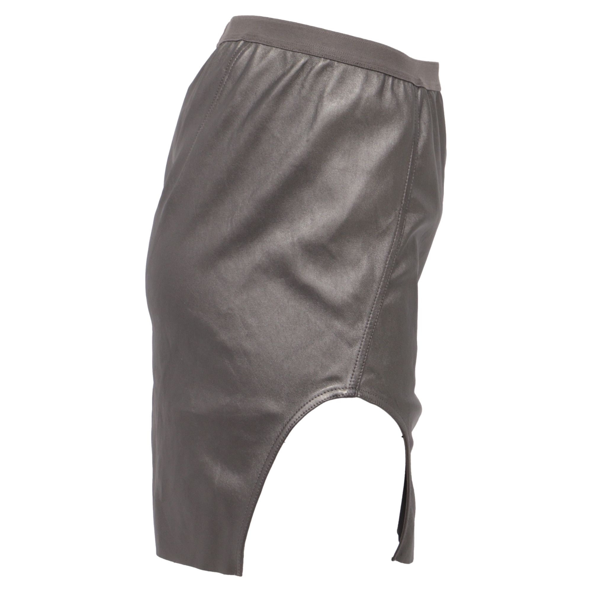 Rick Owens Rick Owens Diana Mini Skirt in Grey Lamb Leather Size 24" / US 00 / IT 34 - 2 Thumbnail