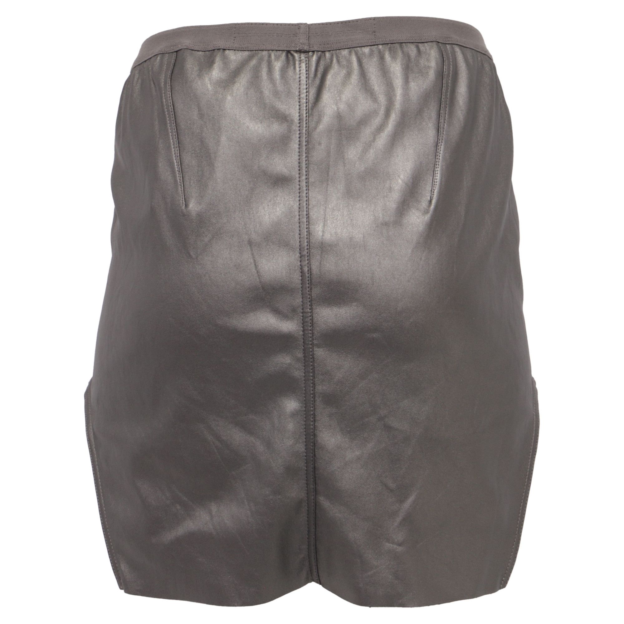 Rick Owens Rick Owens Diana Mini Skirt in Grey Lamb Leather Size 24" / US 00 / IT 34 - 3 Thumbnail