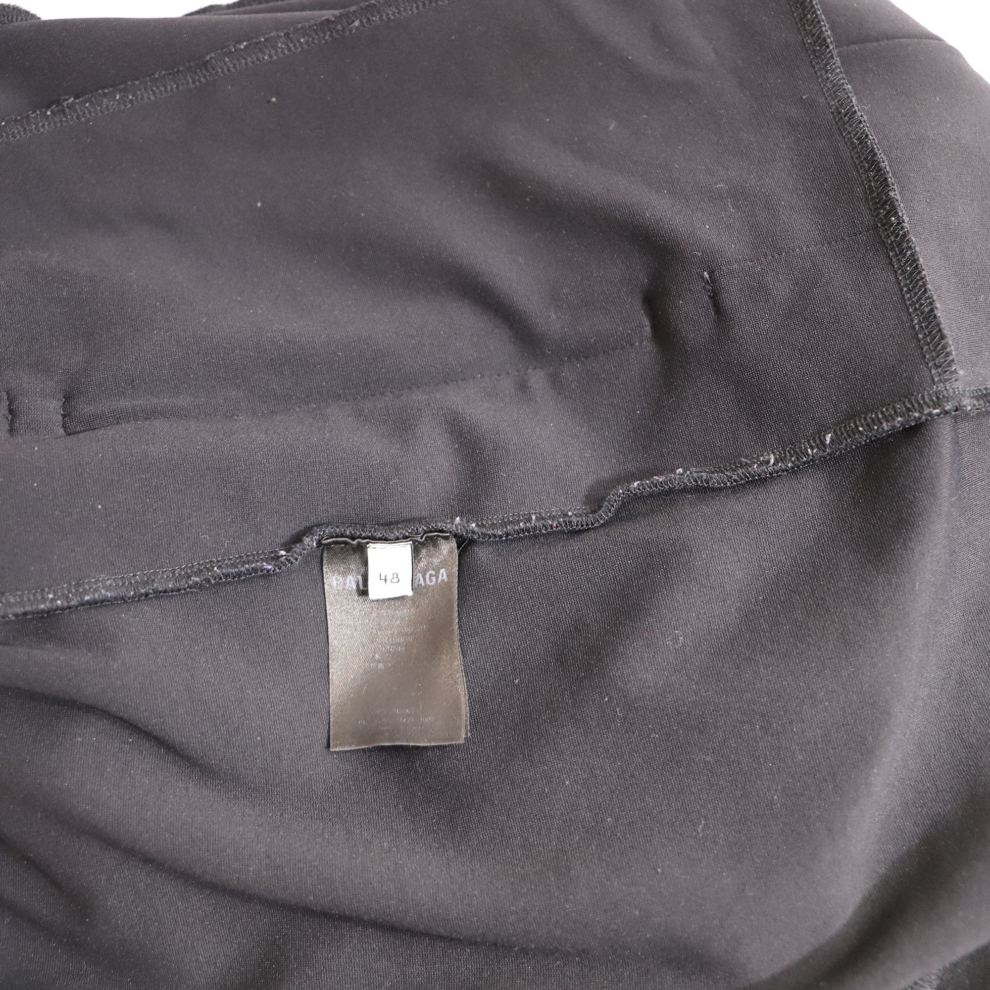 Balenciaga Balenciaga Gartered Slim-Fit Trousers in Black Polyester Size 27" / US 4 / IT 40 - 5 Thumbnail