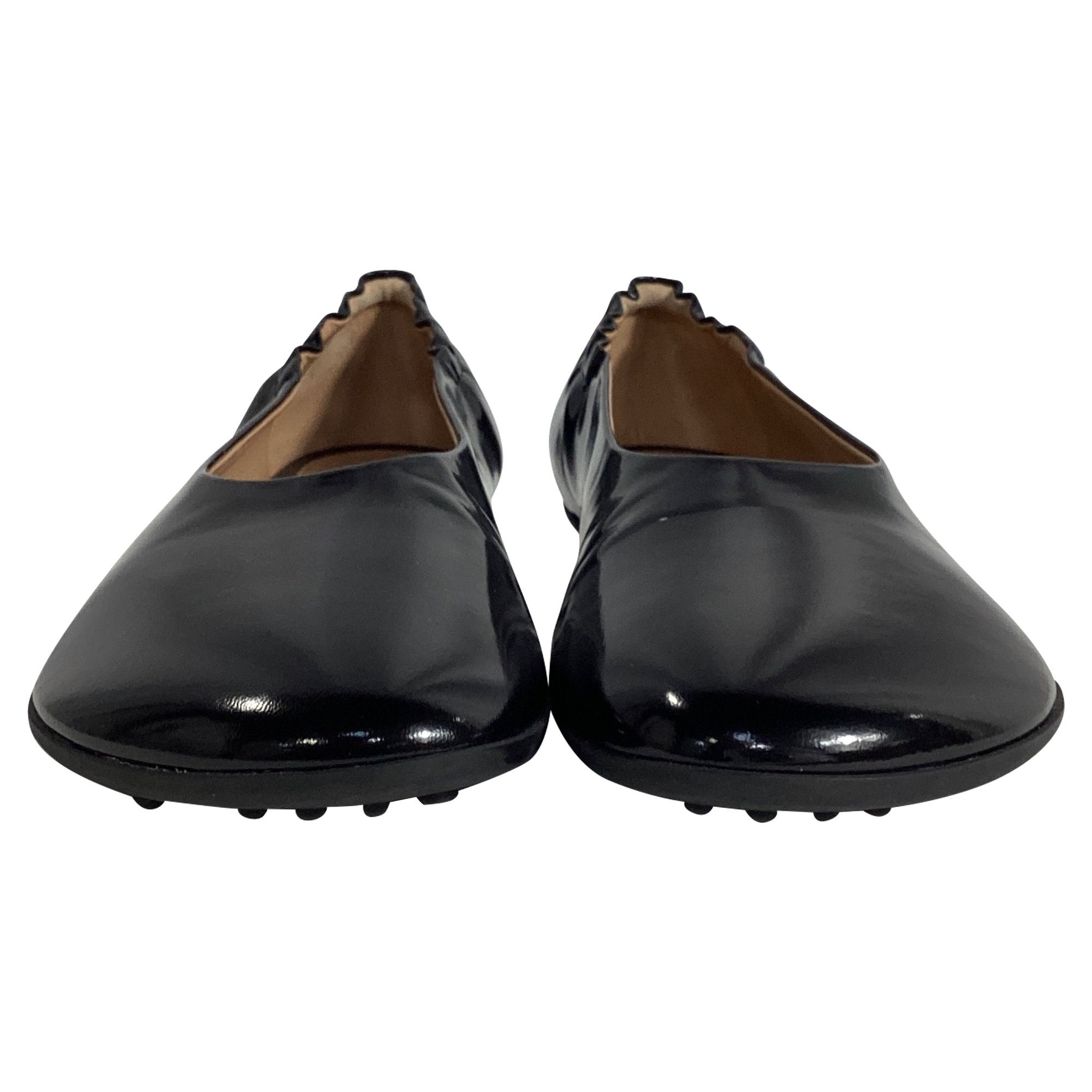 Bottega Veneta Bottega Veneta Atomic Polished Ballerina Flats in Black Lam Size US 11 / IT 41 - 2 Thumbnail