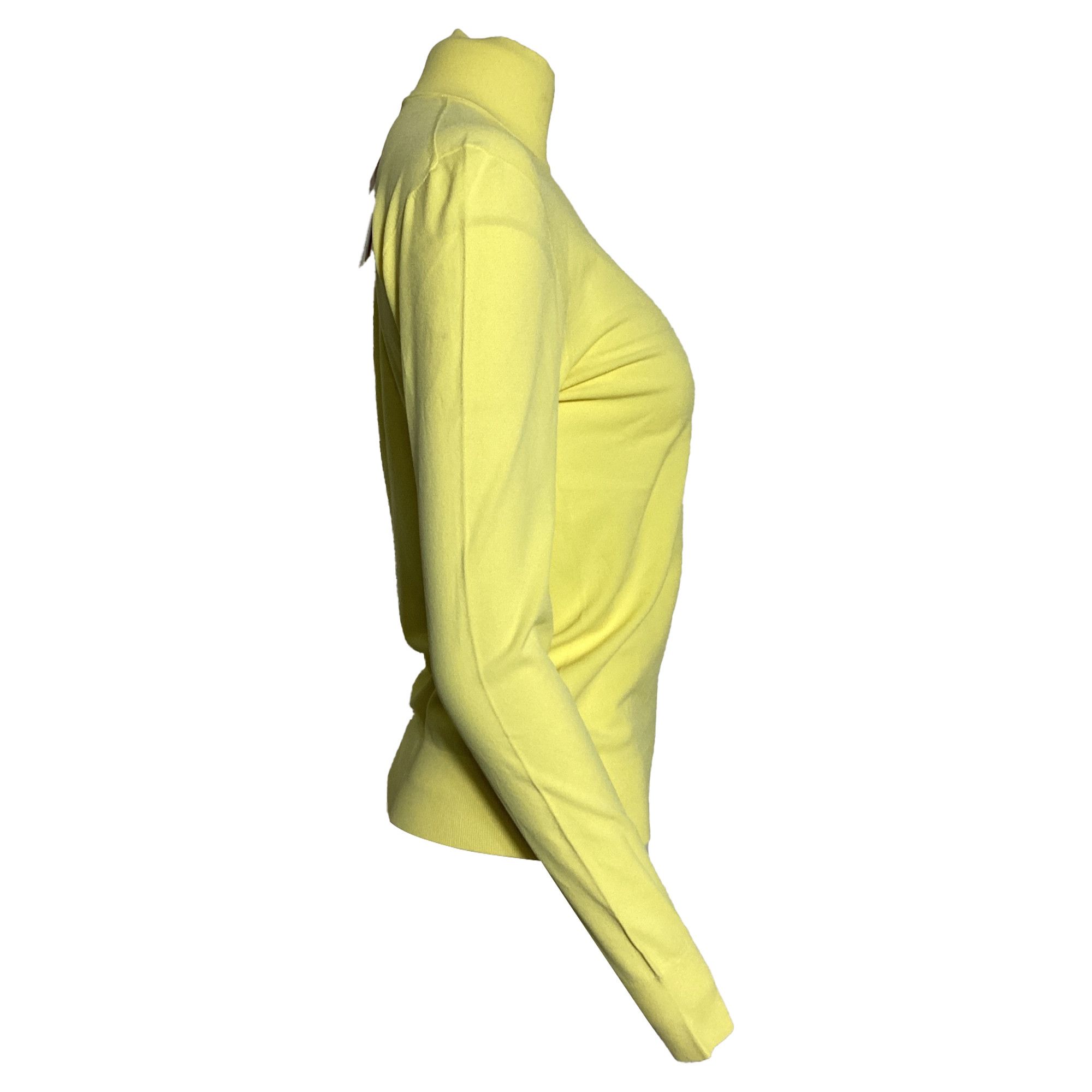 Bottega Veneta Bottega Veneta Turtleneck Sweater in Yellow Viscose Size XS / US 0-2 / IT 36-38 - 2 Thumbnail