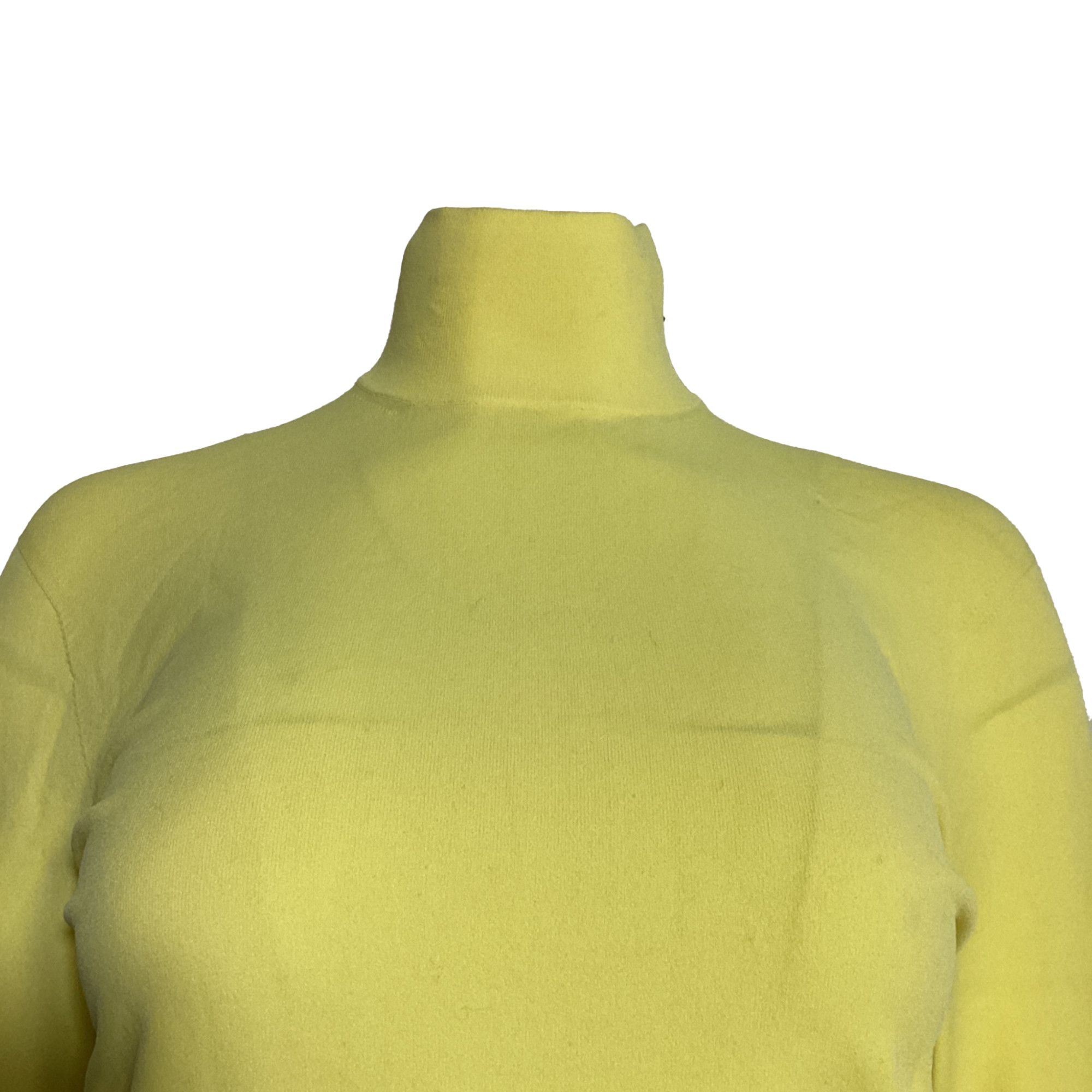 Bottega Veneta Bottega Veneta Turtleneck Sweater in Yellow Viscose Size XS / US 0-2 / IT 36-38 - 4 Thumbnail