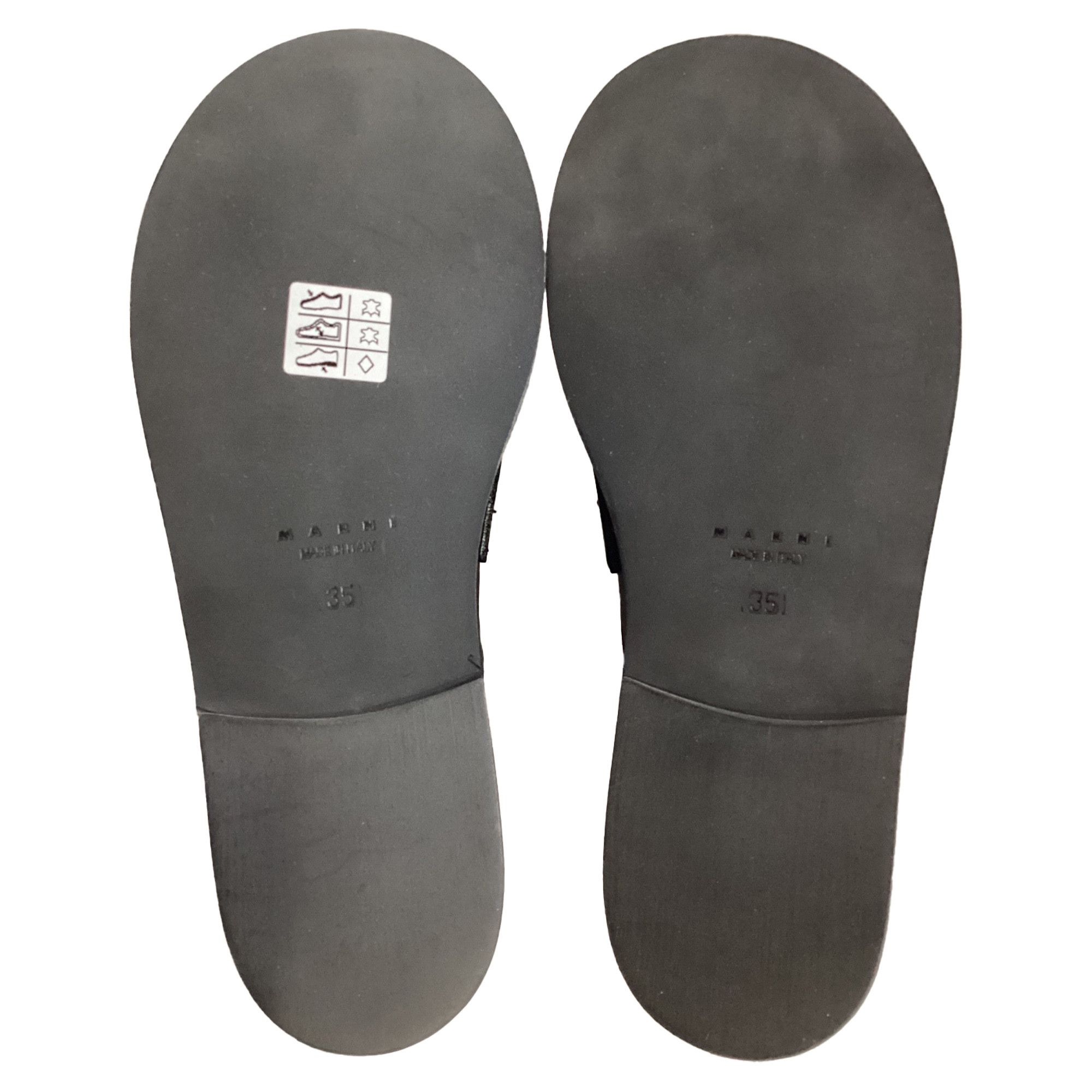 Marni Marni Loafer Mules in Black Leather Size US 6 / IT 36 - 4 Thumbnail