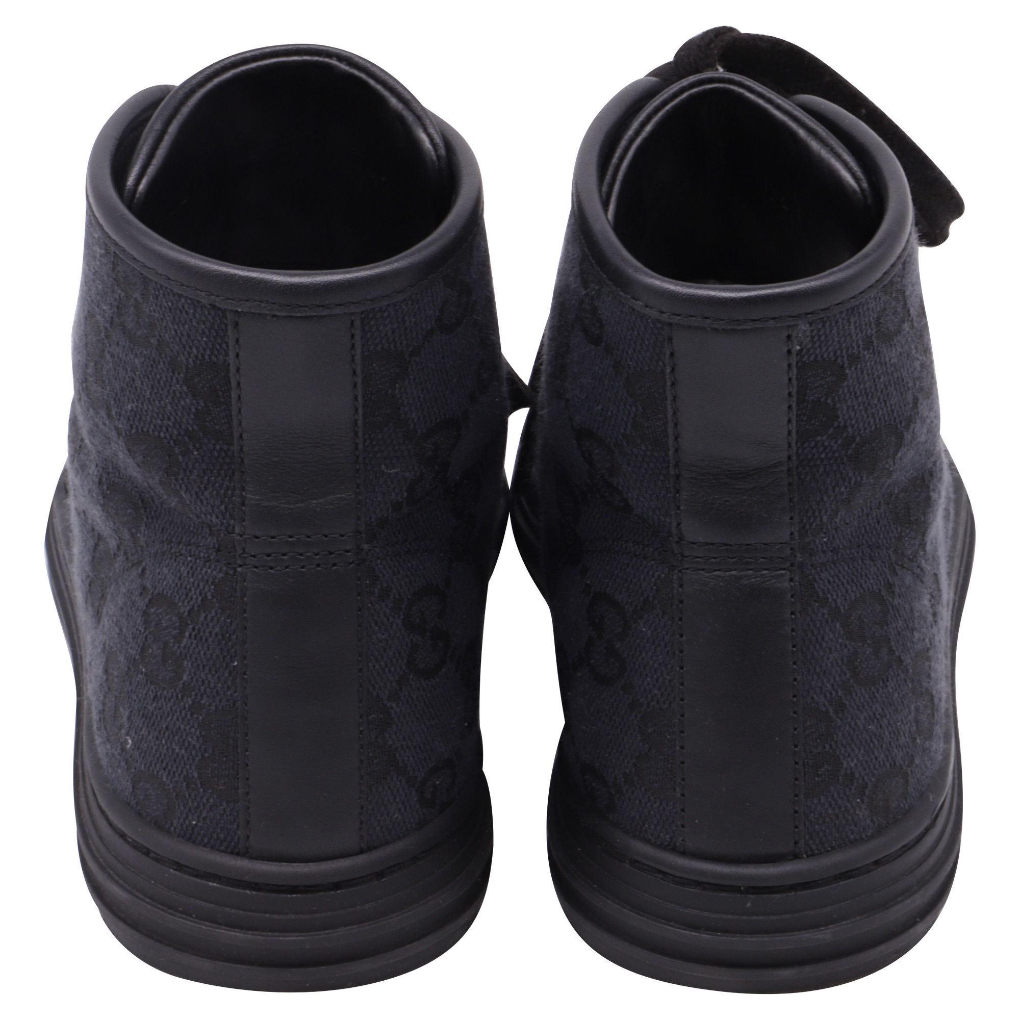 Gucci Gucci GG Monogram High-Top Sneakers in Black Canvas Size US 6 / IT 36 - 5 Thumbnail
