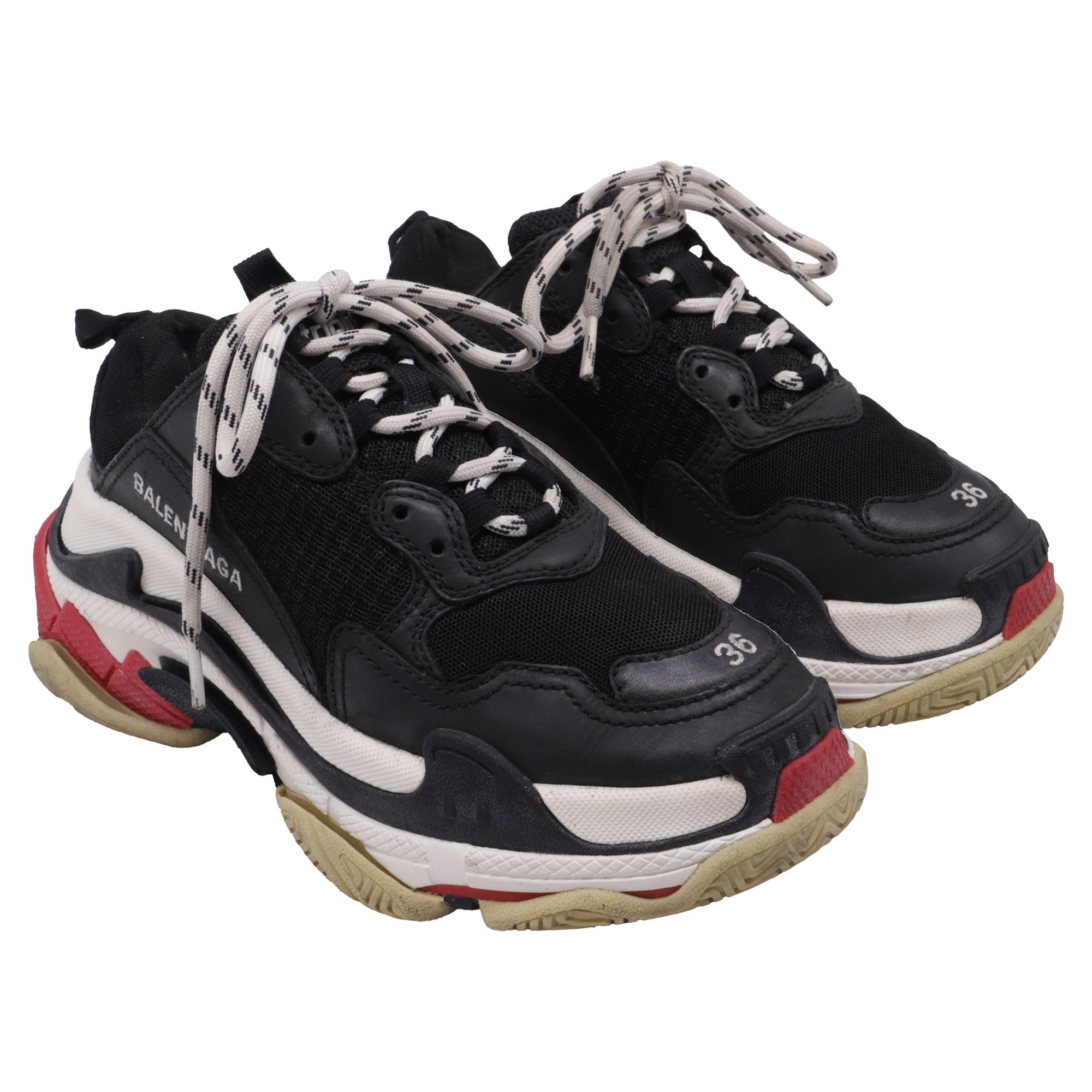 Balenciaga Balenciaga Triple S Sneakers in Black Polyester Size US 6 / IT 36 - 3 Thumbnail