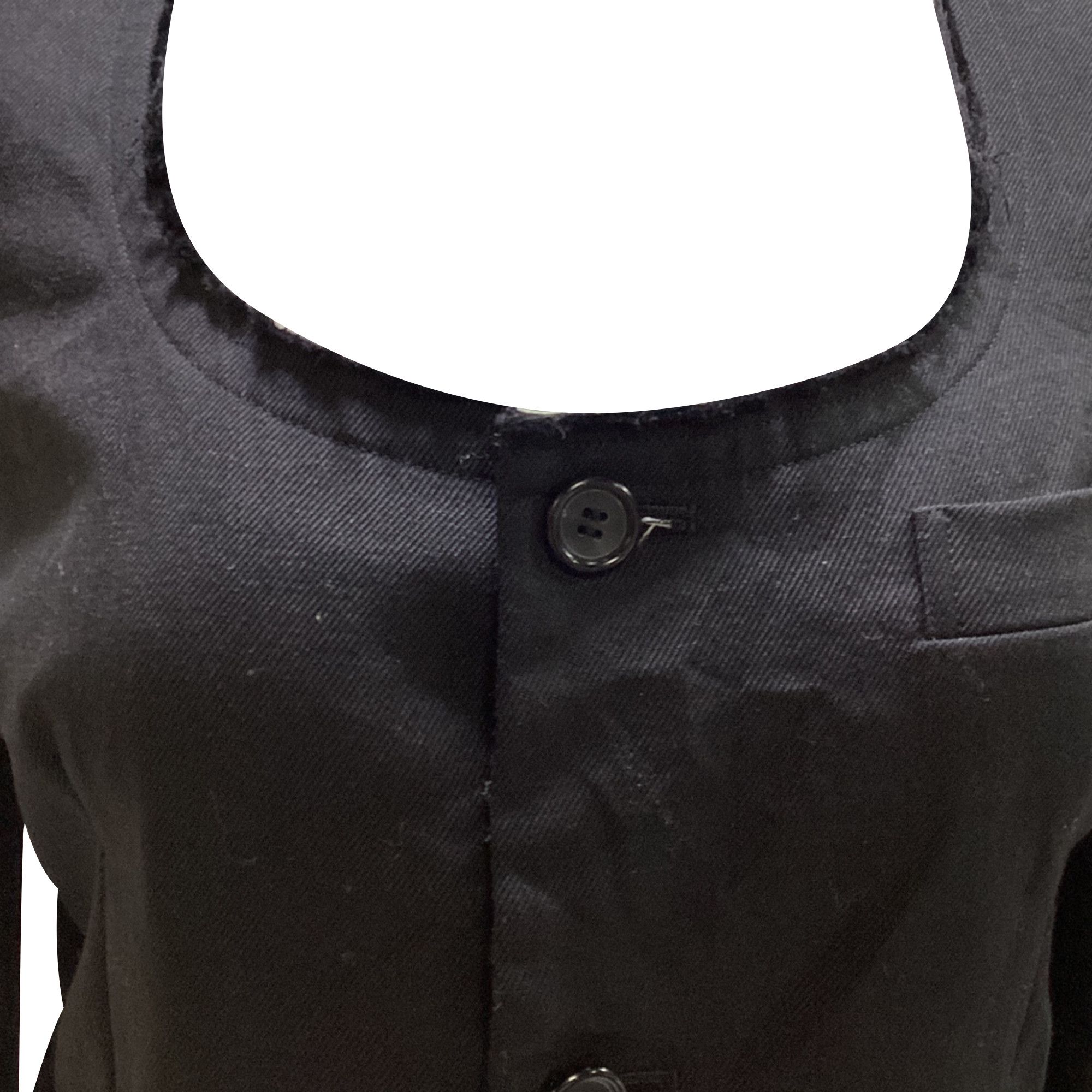 Comme des Garcons Comme des Garçons Frayed Jacket in Black Wool Size XS / US 0-2 / IT 36-38 - 4 Thumbnail