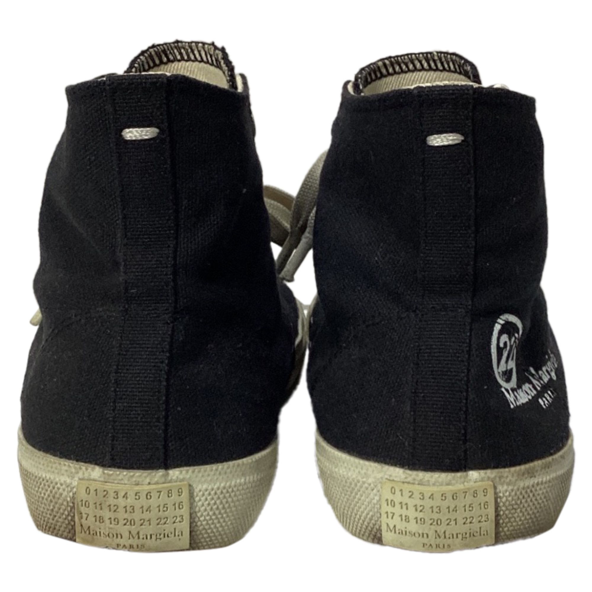 Maison Margiela Maison Margiela Tabi Vandal High-Top Sneakers in Black Canv Size US 6.5 / IT 36.5 - 3 Thumbnail