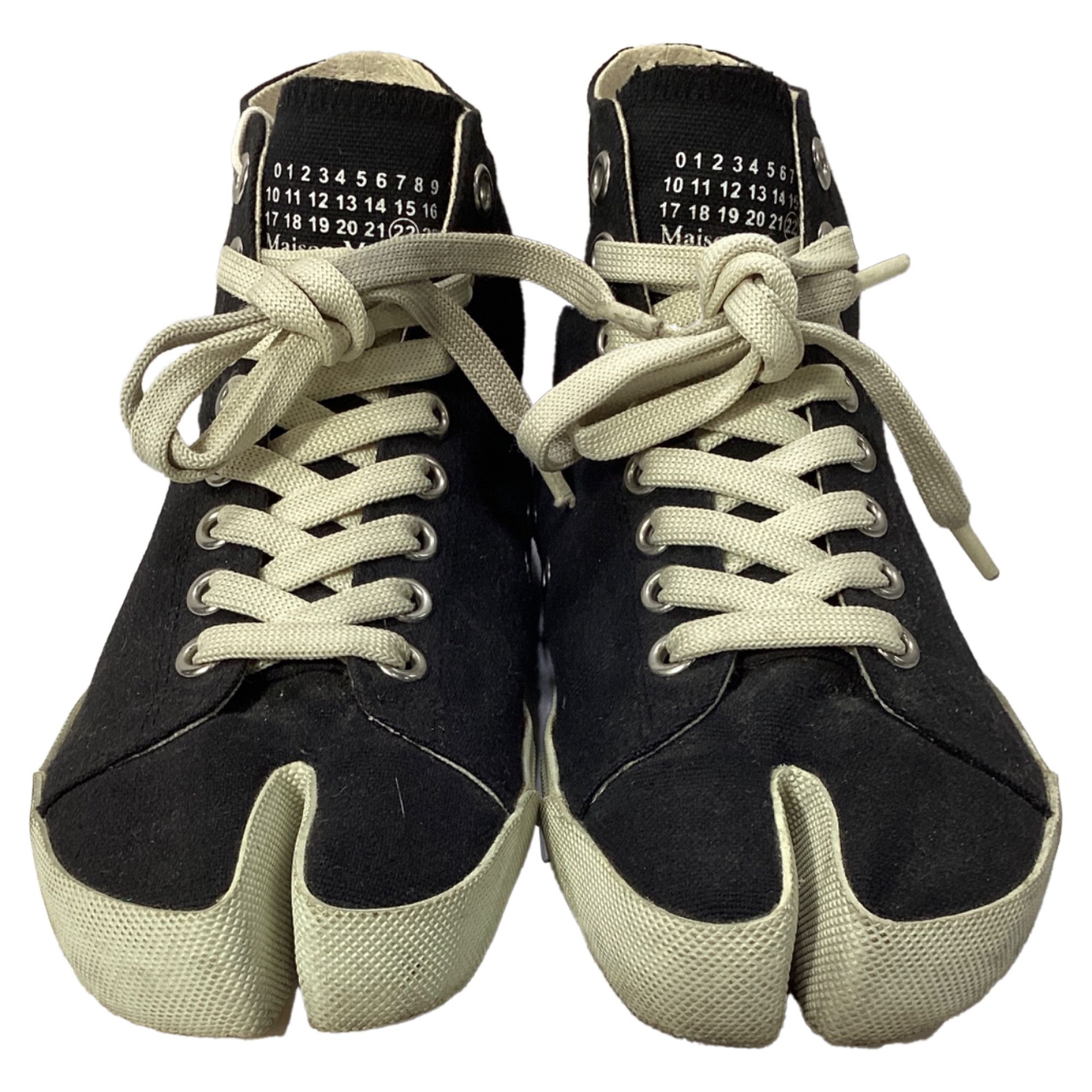 Maison Margiela Maison Margiela Tabi Vandal High-Top Sneakers in Black Canv Size US 6.5 / IT 36.5 - 2 Thumbnail