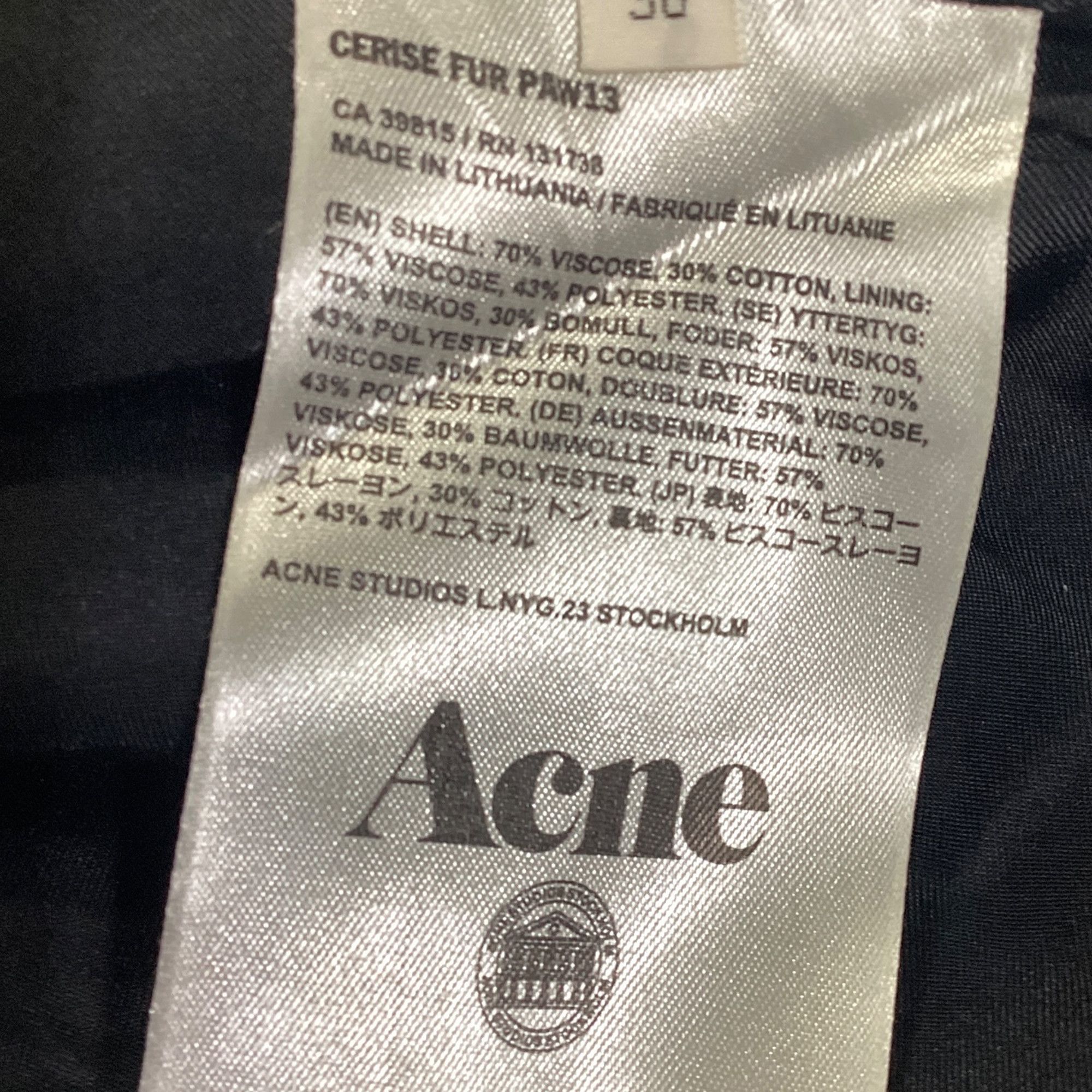 Acne Studios Acne Studios Faux Fur Midi Pencil Skirt in Black Viscose Size 24" / US 00 / IT 34 - 4 Thumbnail